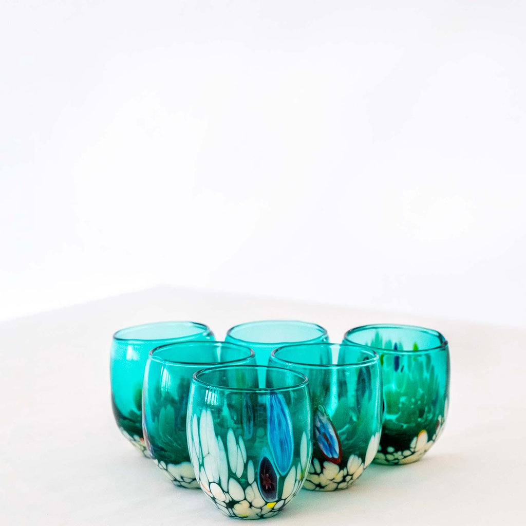 Murano Shot Glass | Certified Murano Glass | Made in Italy | Italian Liqueur Glass | Collection Smeraldo B12
