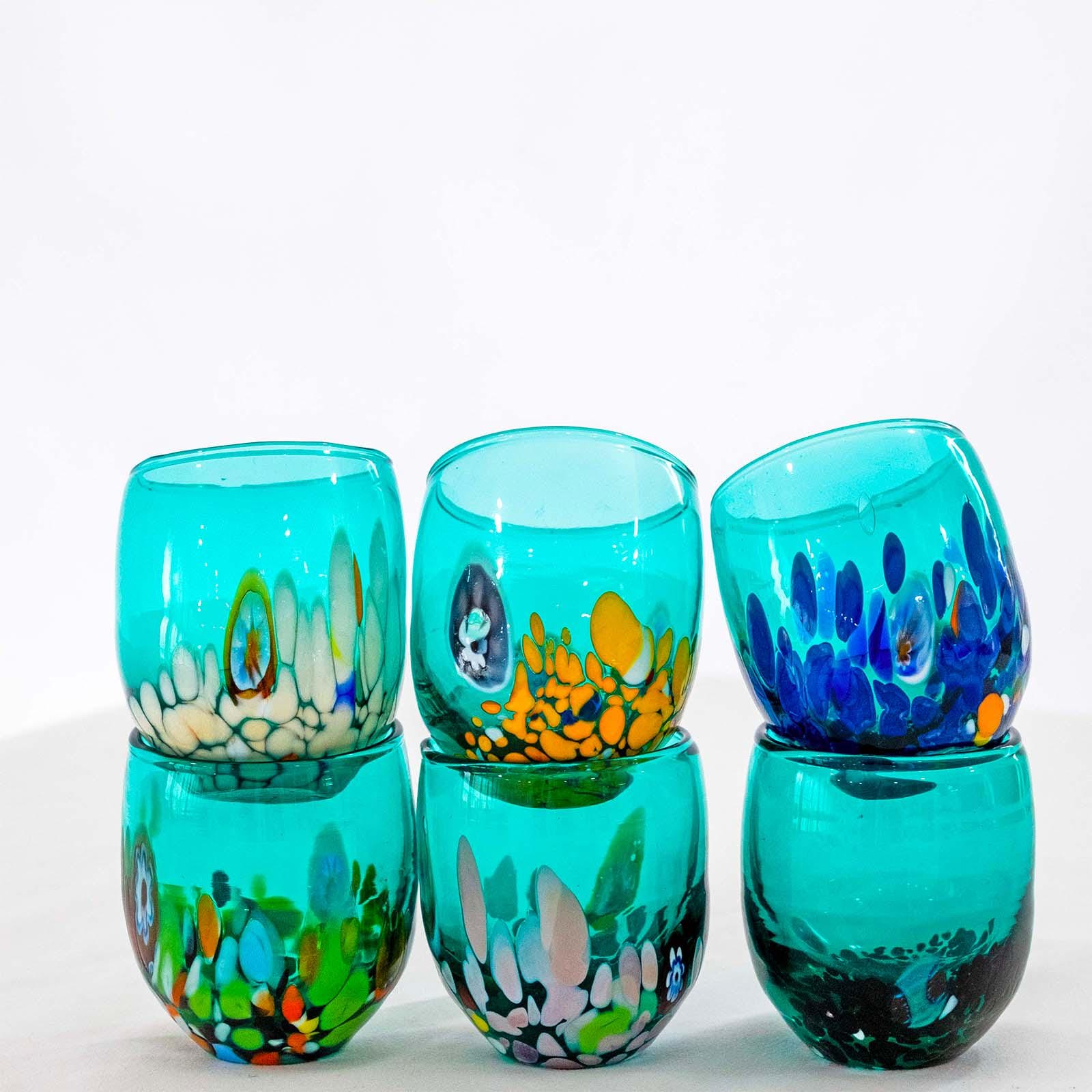 Murano Shot Glass | Certified Murano Glass | Made in Italy | Italian Liqueur Glass | Collection Smeraldo B12
