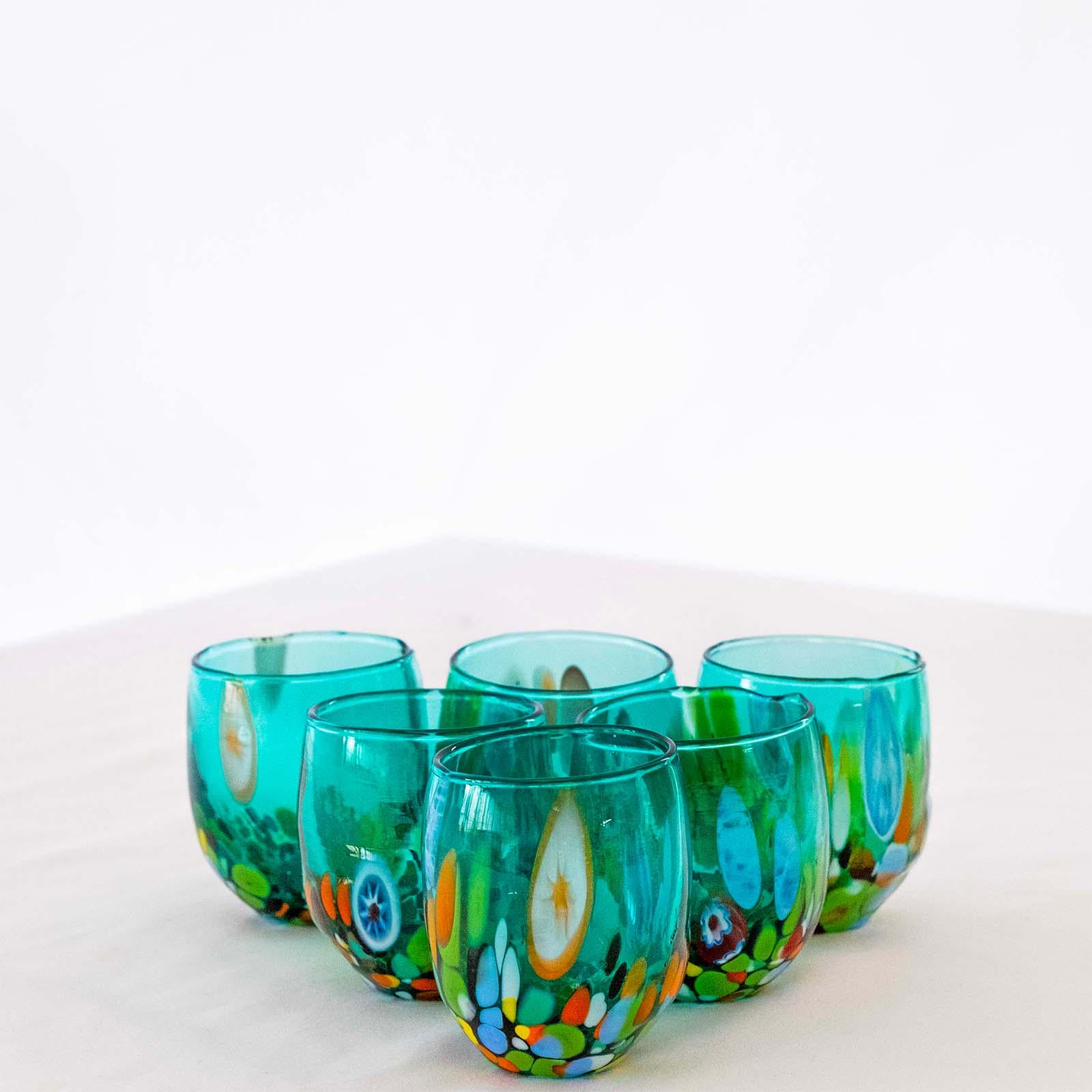 Murano Shot Glass | Certified Murano Glass | Made in Italy | Italian Liqueur Glass | Collection Smeraldo B12