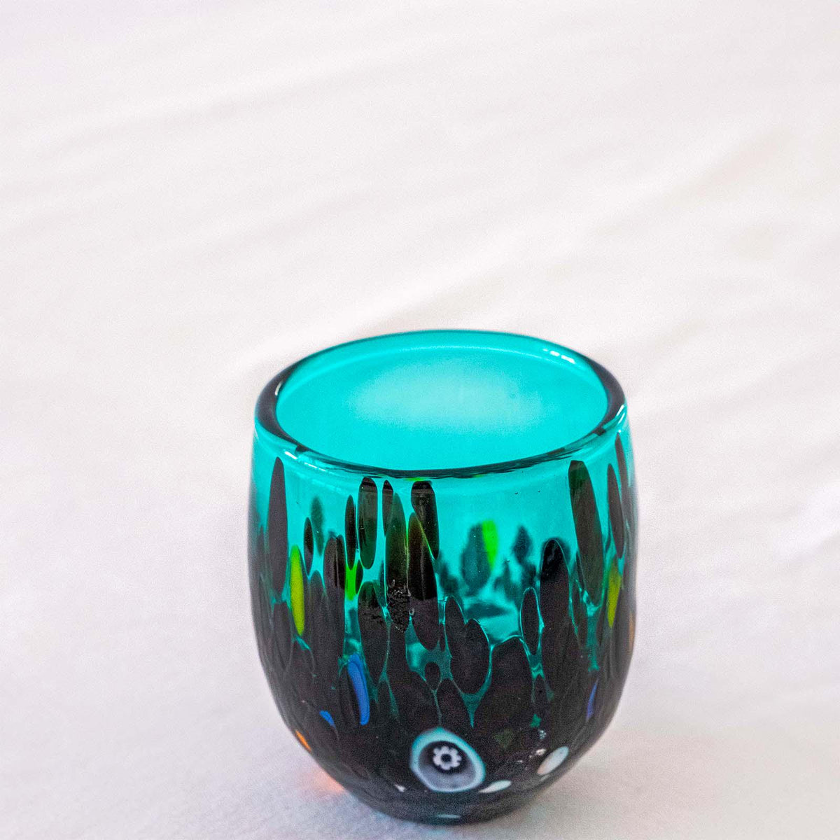 Murano Shot Glass | Certified Murano Glass | Made in Italy | Italian Liqueur Glass | Collection Smeraldo B12