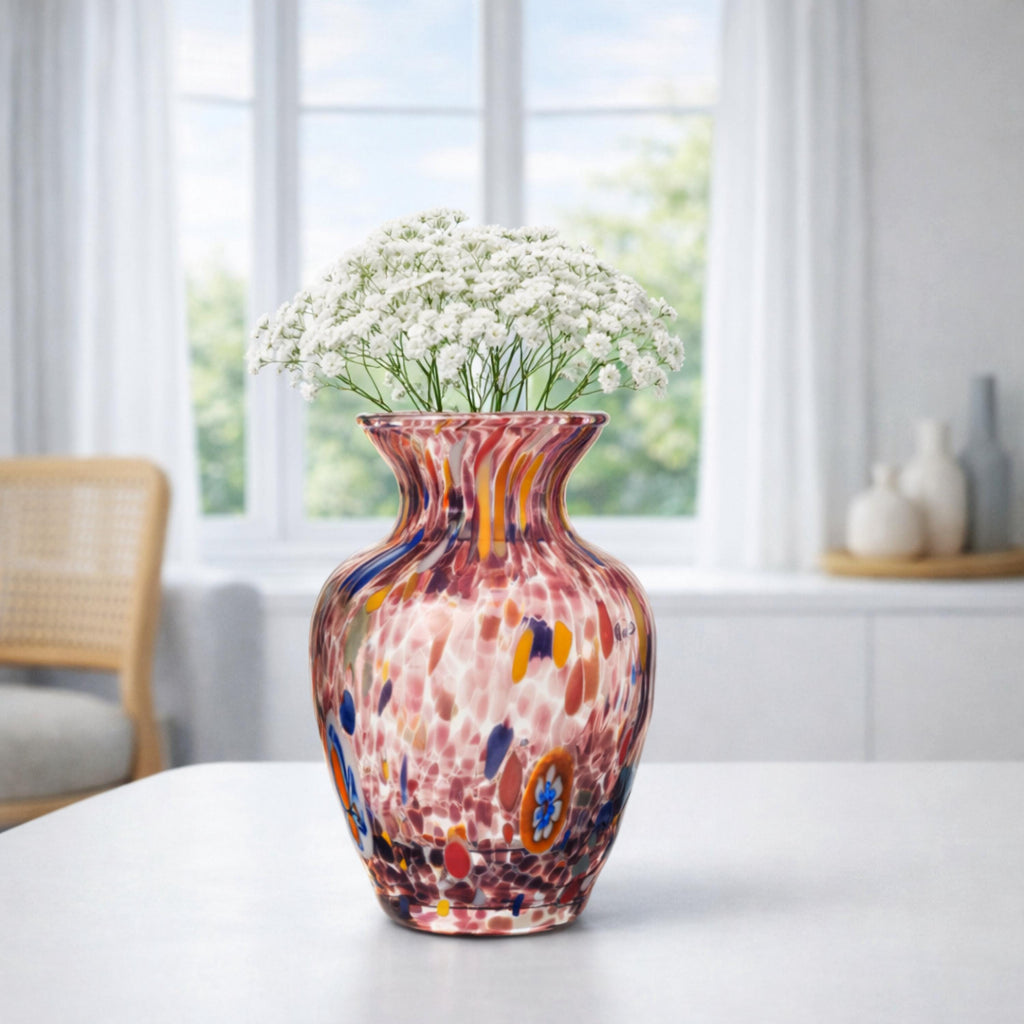 Murano Glass Vase | Certified Murano Glass | Made in Italy | Decorative Vase | Collection Gardenia