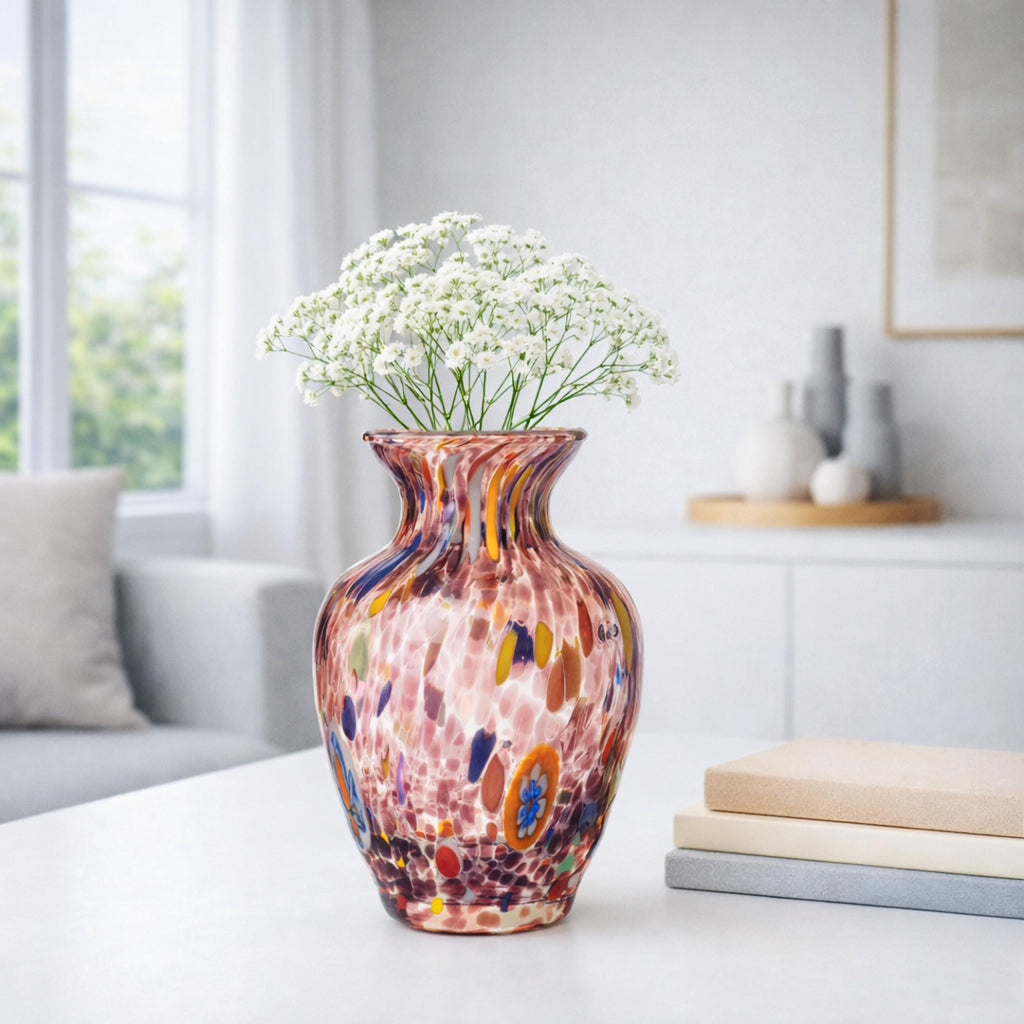 Murano Glass Vase | Certified Murano Glass | Made in Italy | Decorative Vase | Collection Gardenia