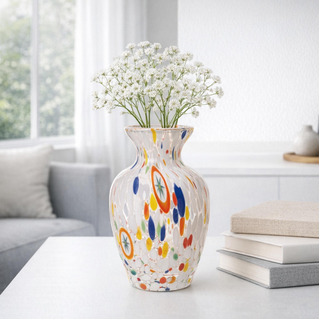 Murano Glass Vase | Certified Murano Glass | Made in Italy | Decorative Vase | Collection Gardenia