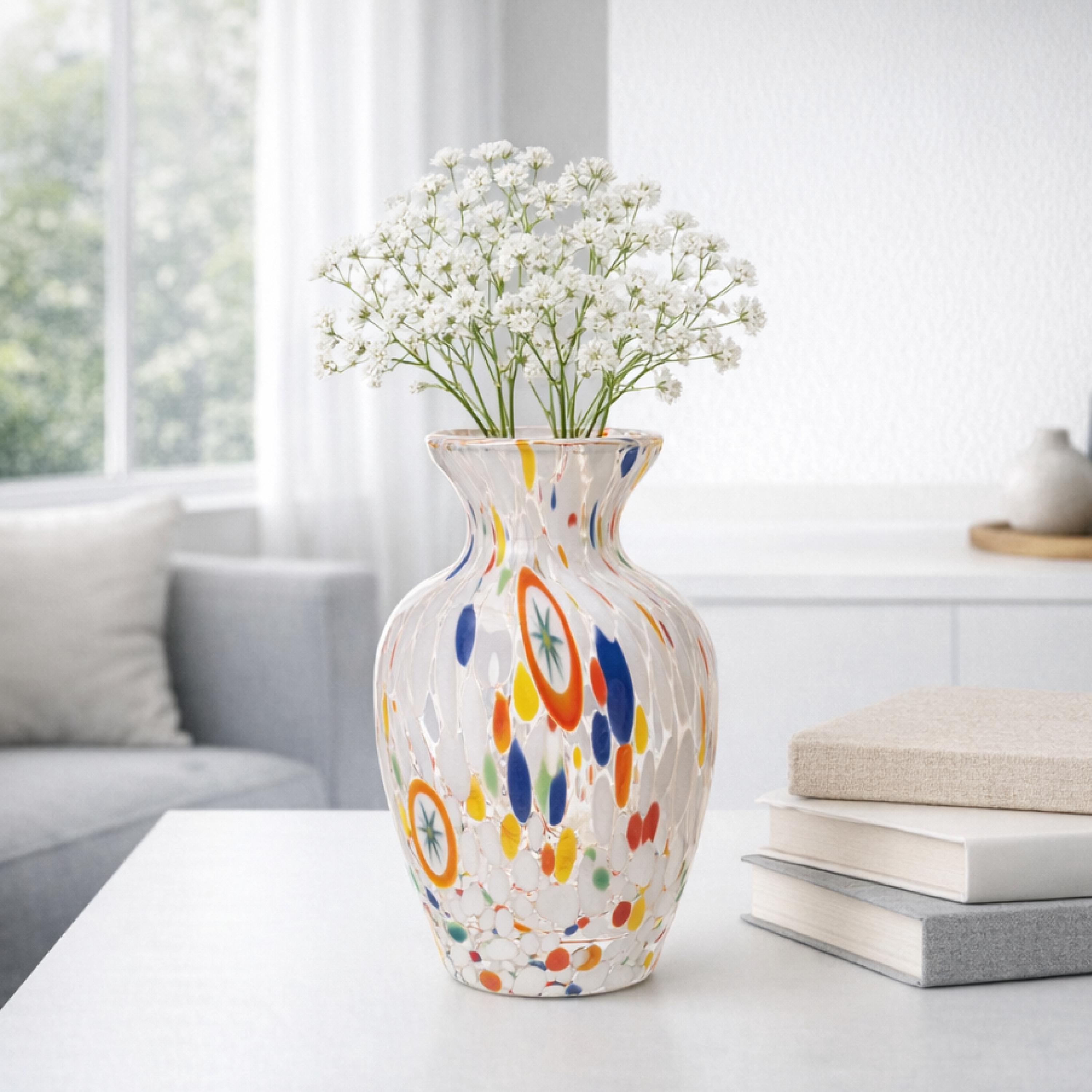 Murano Glass Vase | Certified Murano Glass | Made in Italy | Decorative Vase | Collection Gardenia