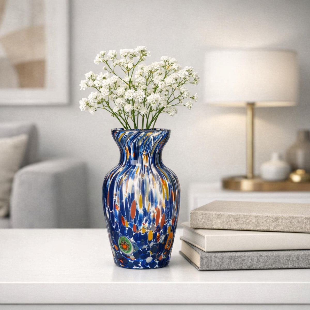 Murano Glass Vase | Certified Murano Glass | Made in Italy | Decorative Vase | Collection Gardenia