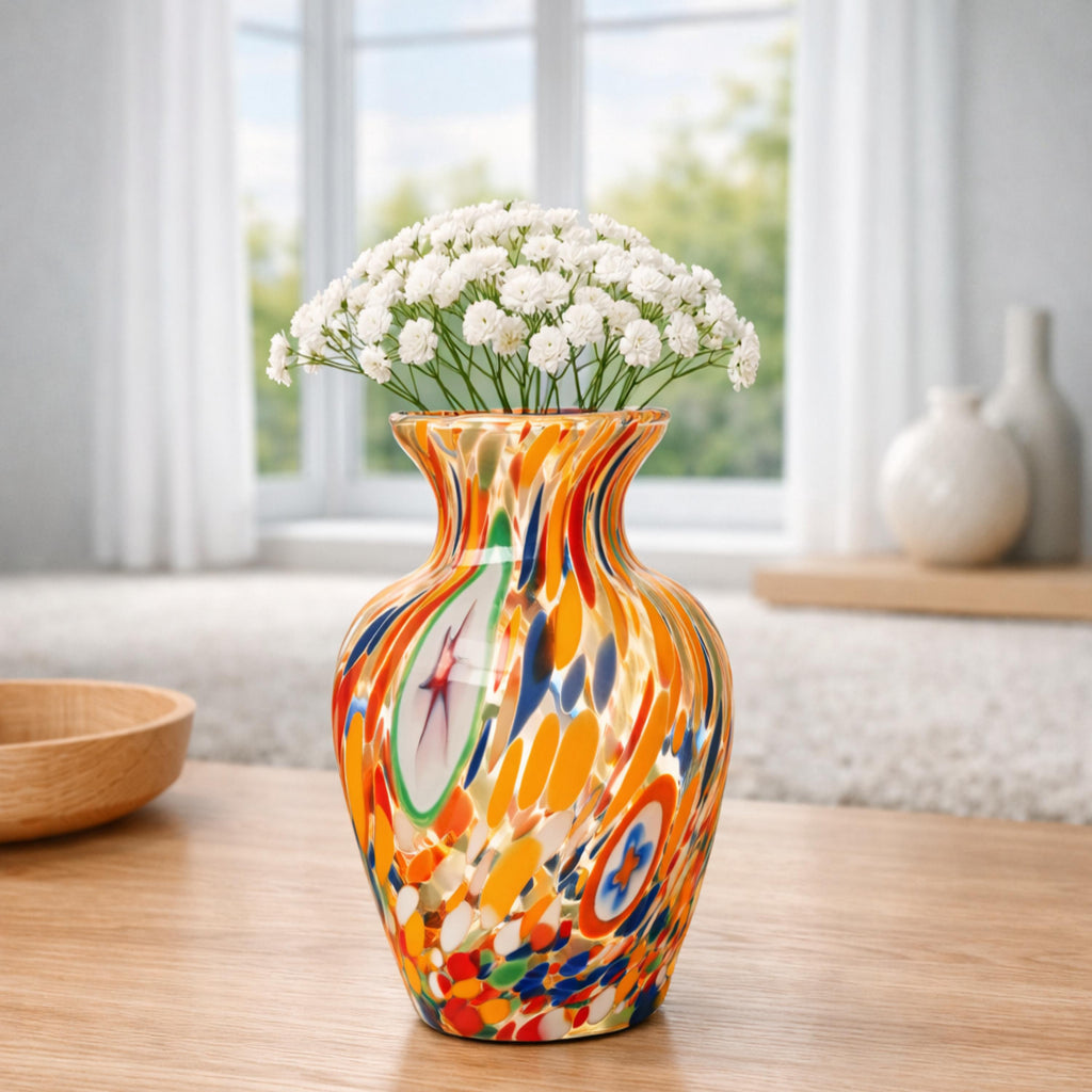 Murano Glass Vase | Certified Murano Glass | Made in Italy | Decorative Vase | Collection Gardenia