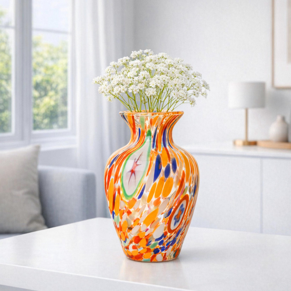 Murano Glass Vase | Certified Murano Glass | Made in Italy | Decorative Vase | Collection Gardenia