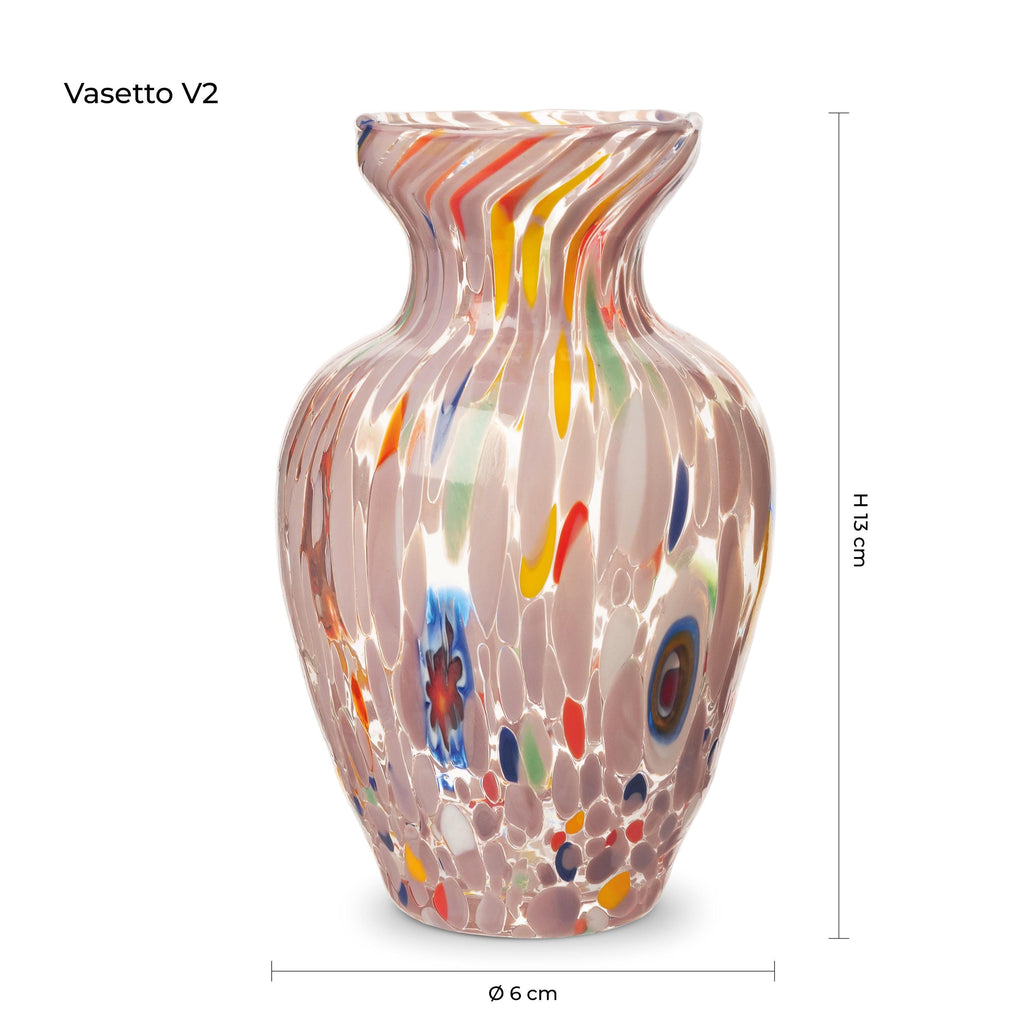 Murano Glass Vase | Certified Murano Glass | Made in Italy | Decorative Vase | Collection Gardenia