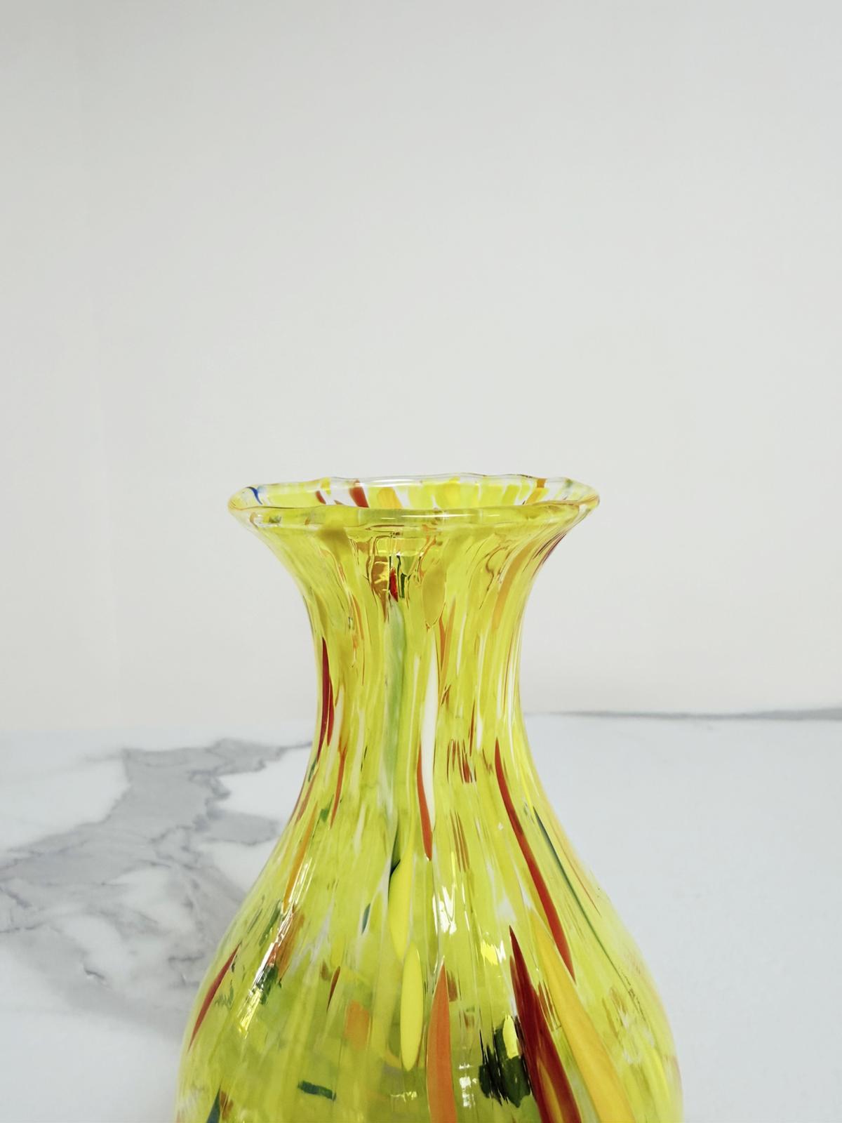 Murano Glass Vase | Certified Murano Glass | Made in Italy | Decorative Vase | Collection Poenia
