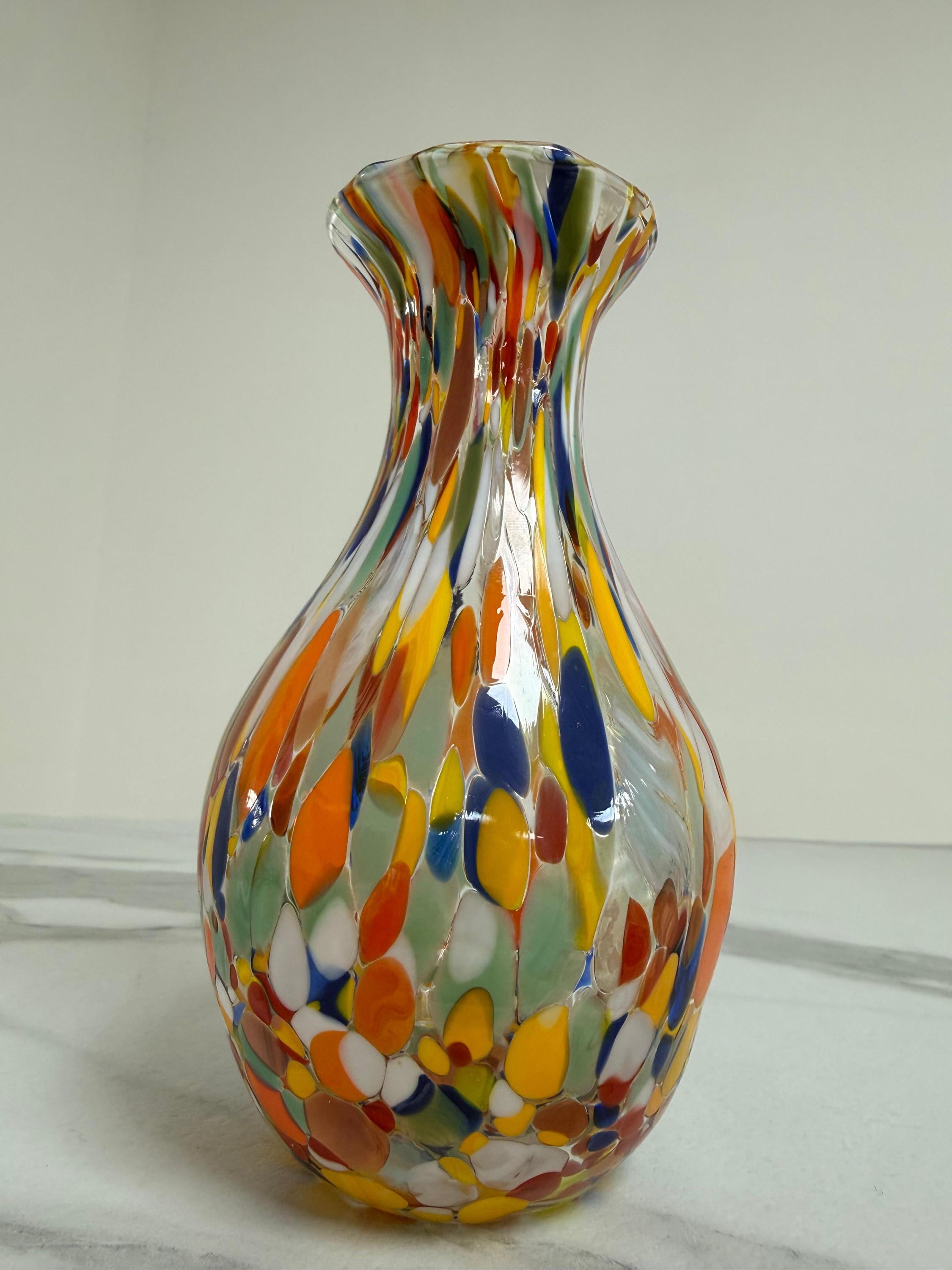 Murano Glass Vase | Certified Murano Glass | Made in Italy | Decorative Vase | Collection Poenia