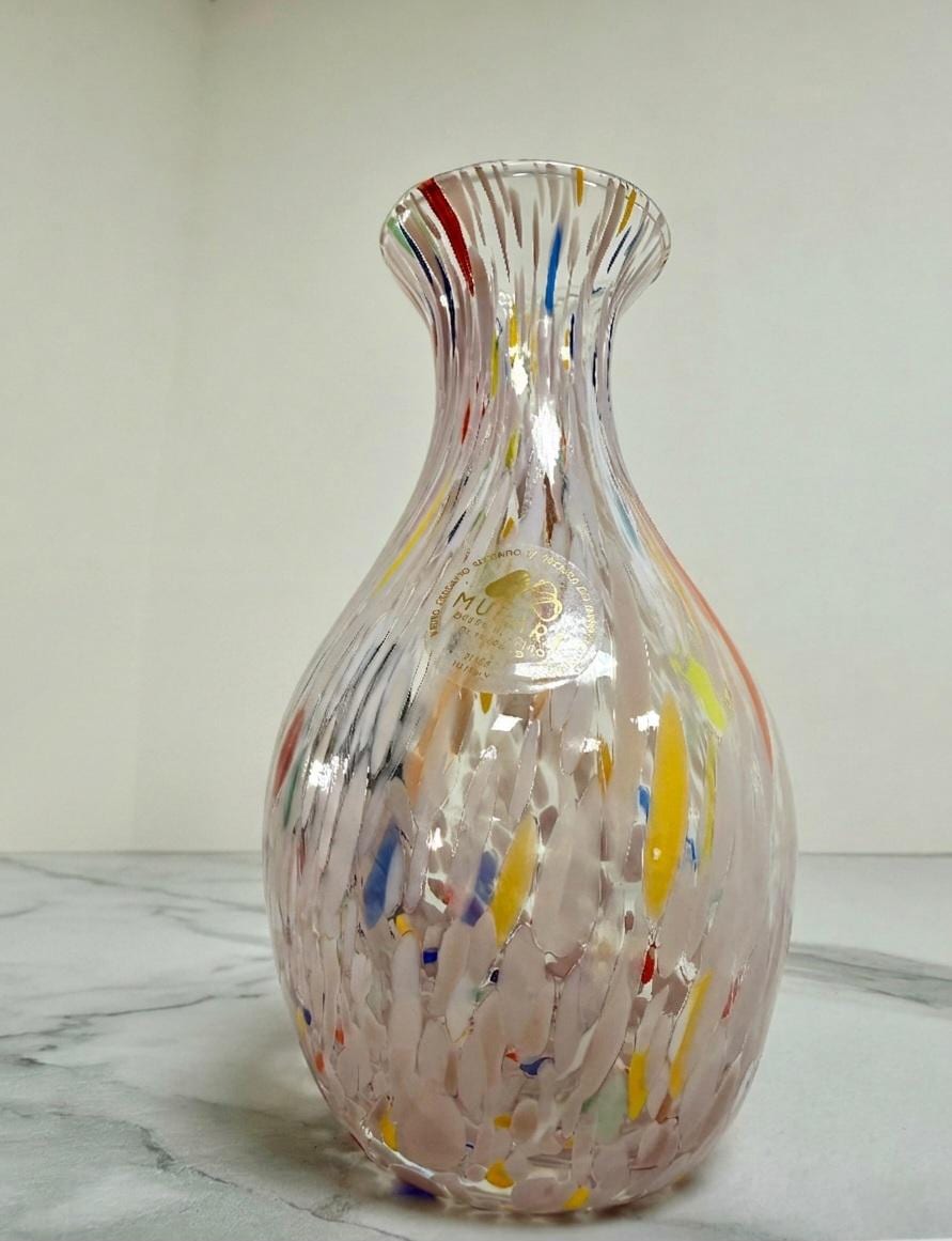 Murano Glass Vase | Certified Murano Glass | Made in Italy | Decorative Vase | Collection Poenia