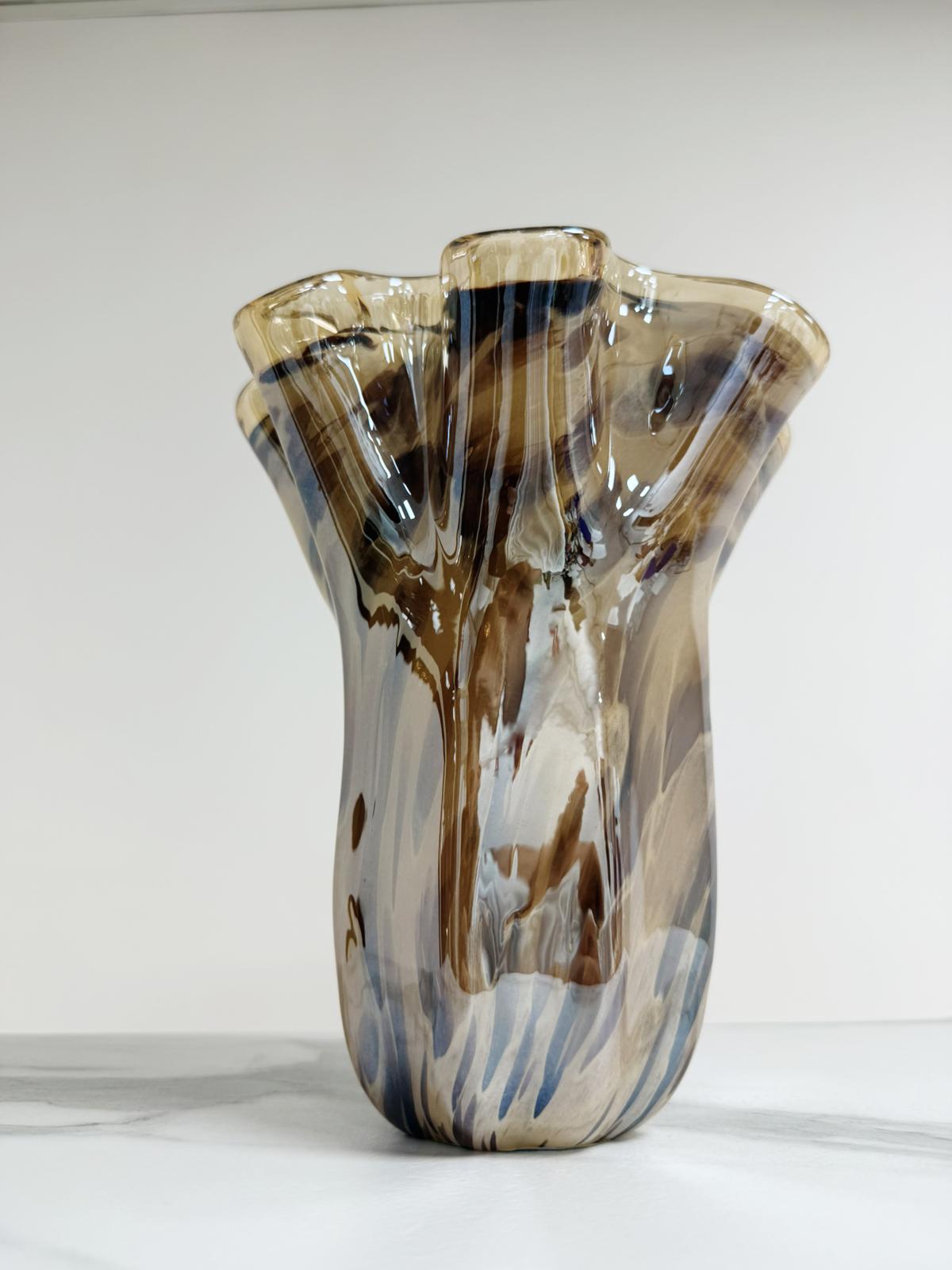 Murano Glass Vase | Certified Murano Glass | Made in Italy | Decorative Vase | Collection Fazzoletto Medio