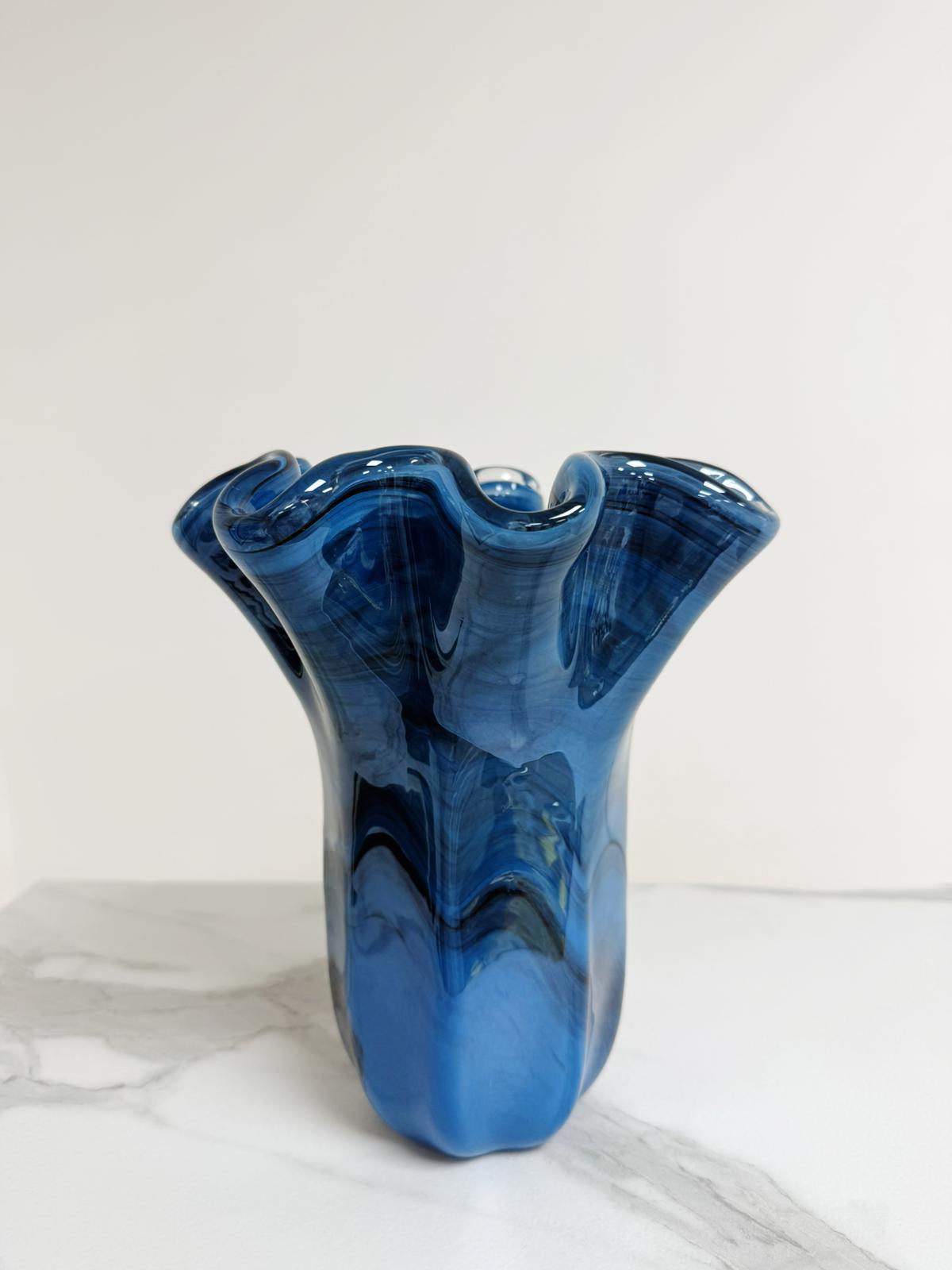 Murano Glass Vase | Certified Murano Glass | Made in Italy | Decorative Vase | Collection Fazzoletto Medio
