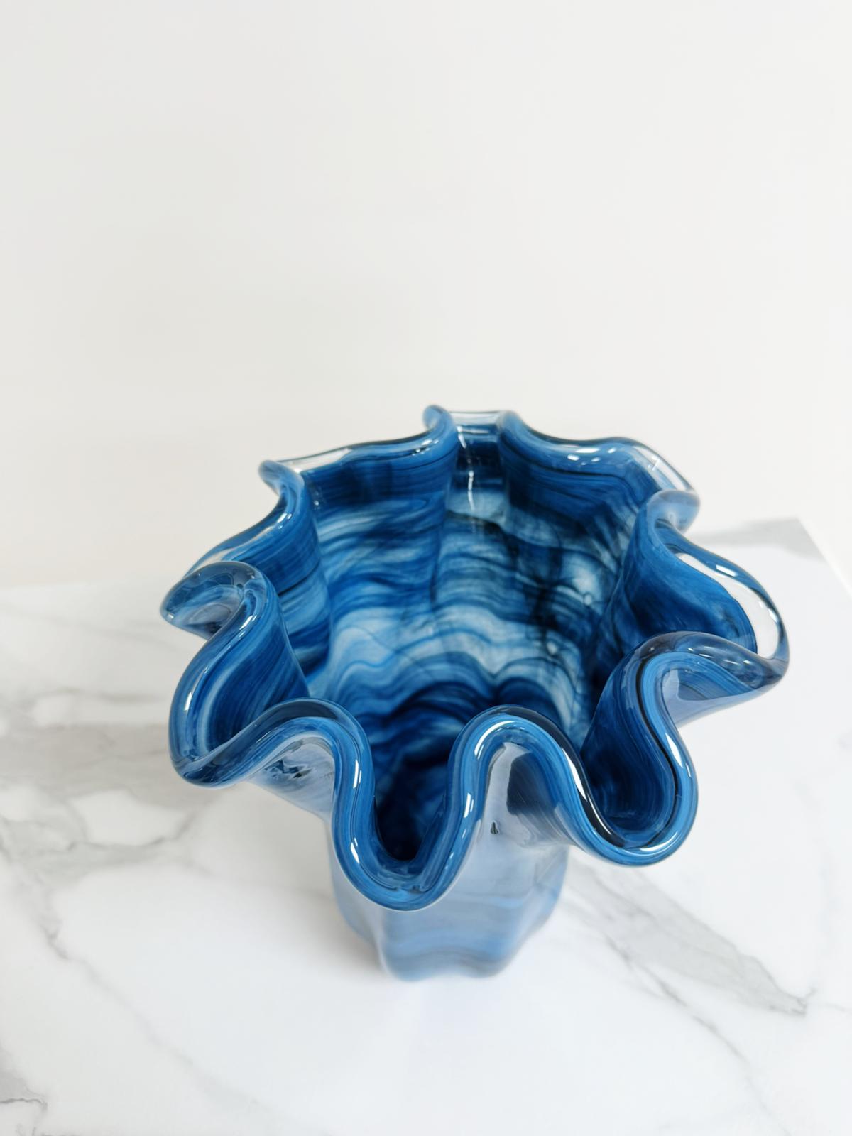 Murano Glass Vase | Certified Murano Glass | Made in Italy | Decorative Vase | Collection Fazzoletto Medio