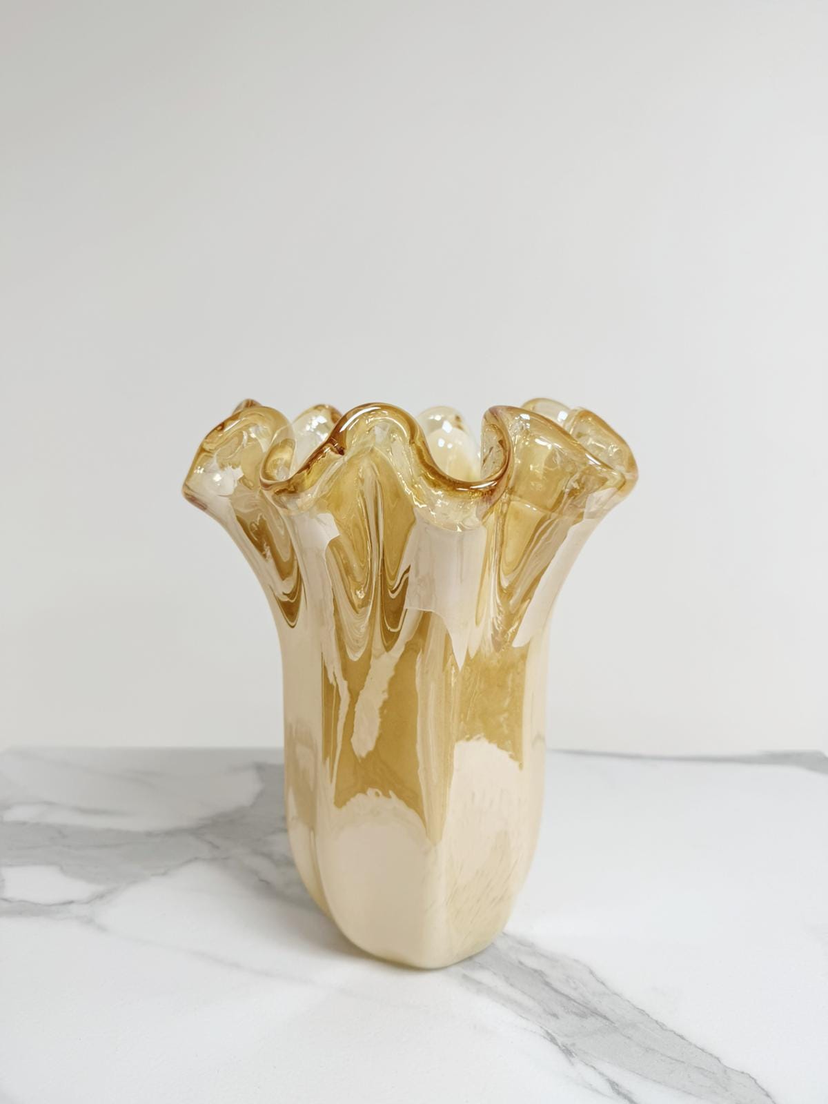 Murano Glass Vase | Certified Murano Glass | Made in Italy | Decorative Vase | Collection Fazzoletto Medio