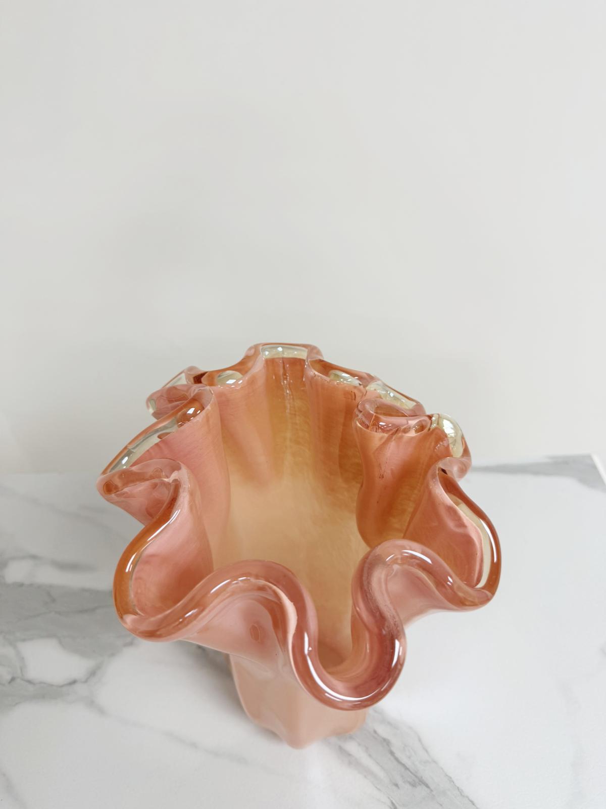 Murano Glass Vase | Certified Murano Glass | Made in Italy | Decorative Vase | Collection Fazzoletto Medio