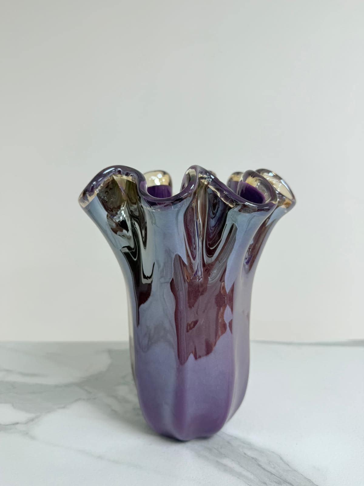 Murano Glass Vase | Certified Murano Glass | Made in Italy | Decorative Vase | Collection Fazzoletto Medio