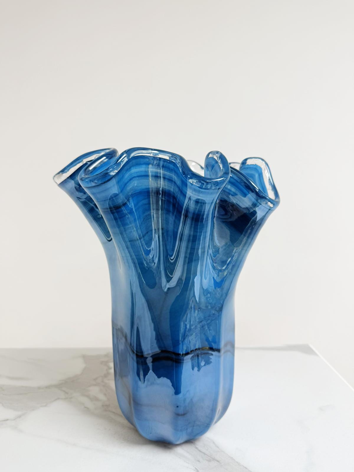 Murano Glass Vase | Certified Murano Glass | Made in Italy | Decorative Vase | Collection Fazzoletto Grande