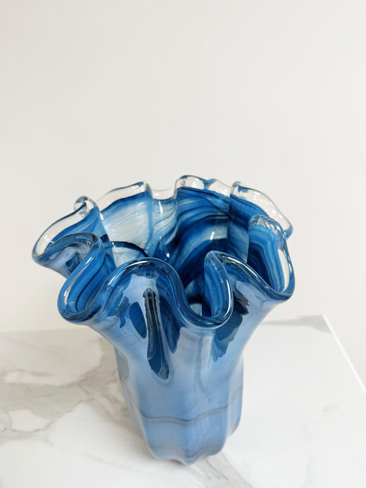 Murano Glass Vase | Certified Murano Glass | Made in Italy | Decorative Vase | Collection Fazzoletto Grande