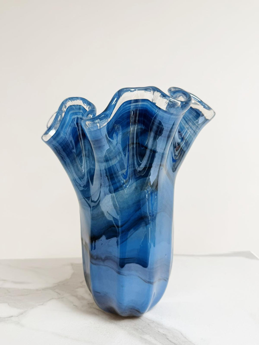 Murano Glass Vase | Certified Murano Glass | Made in Italy | Decorative Vase | Collection Fazzoletto Grande
