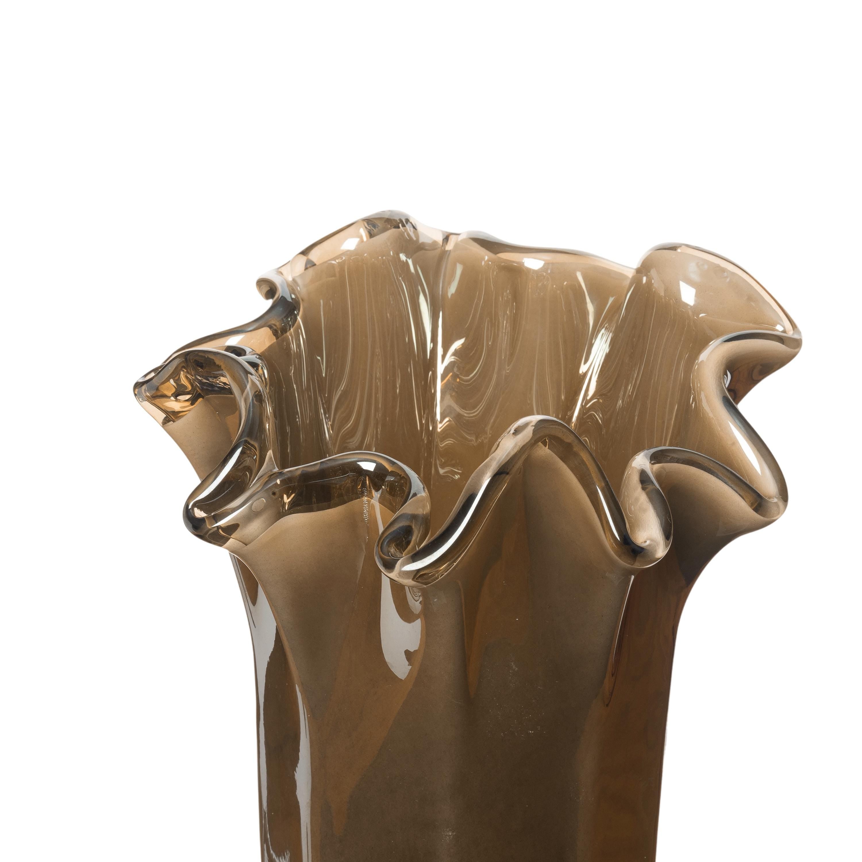 Murano Glass Vase | Certified Murano Glass | Made in Italy | Decorative Vase | Collection Fazzoletto Grande