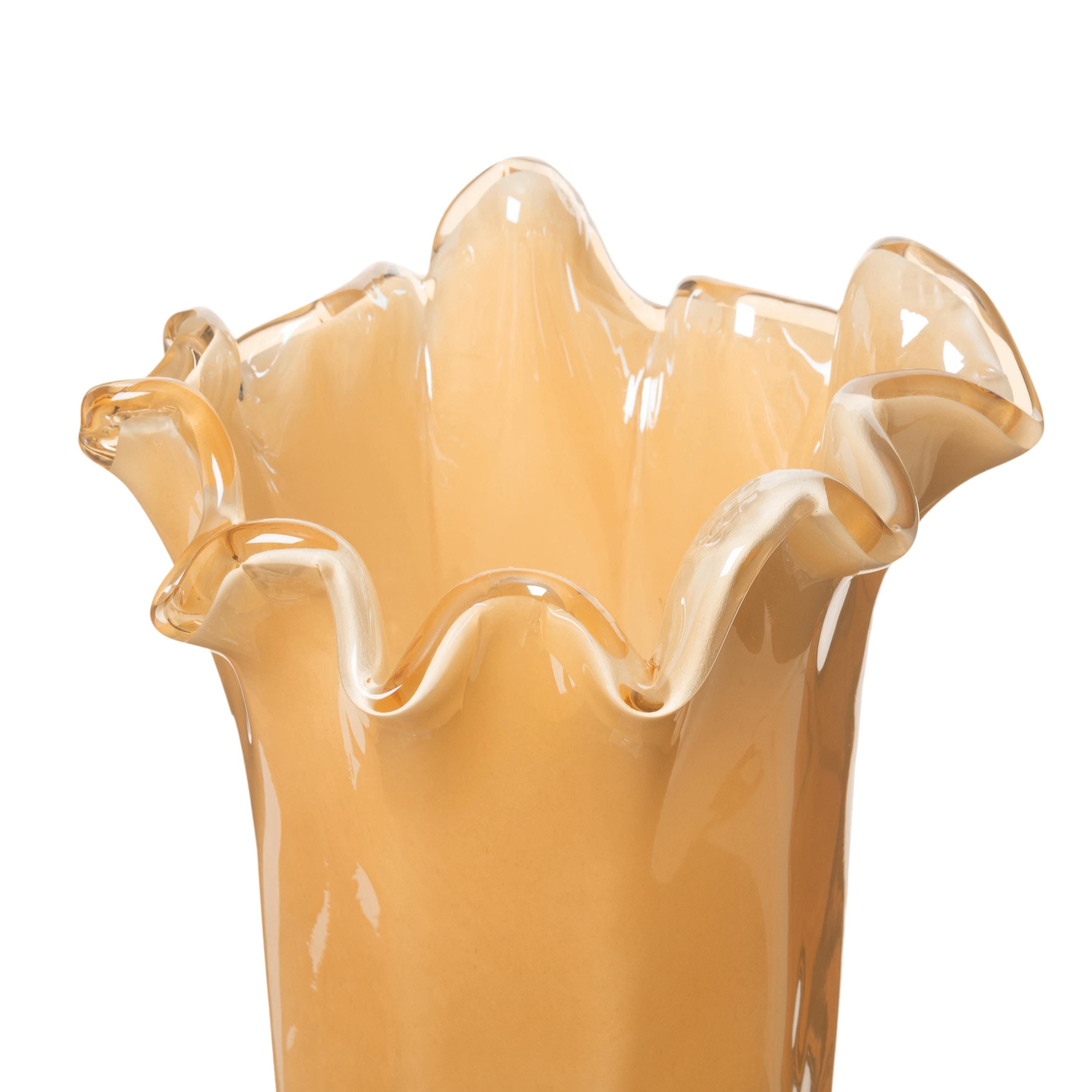 Murano Glass Vase | Certified Murano Glass | Made in Italy | Decorative Vase | Collection Fazzoletto Grande