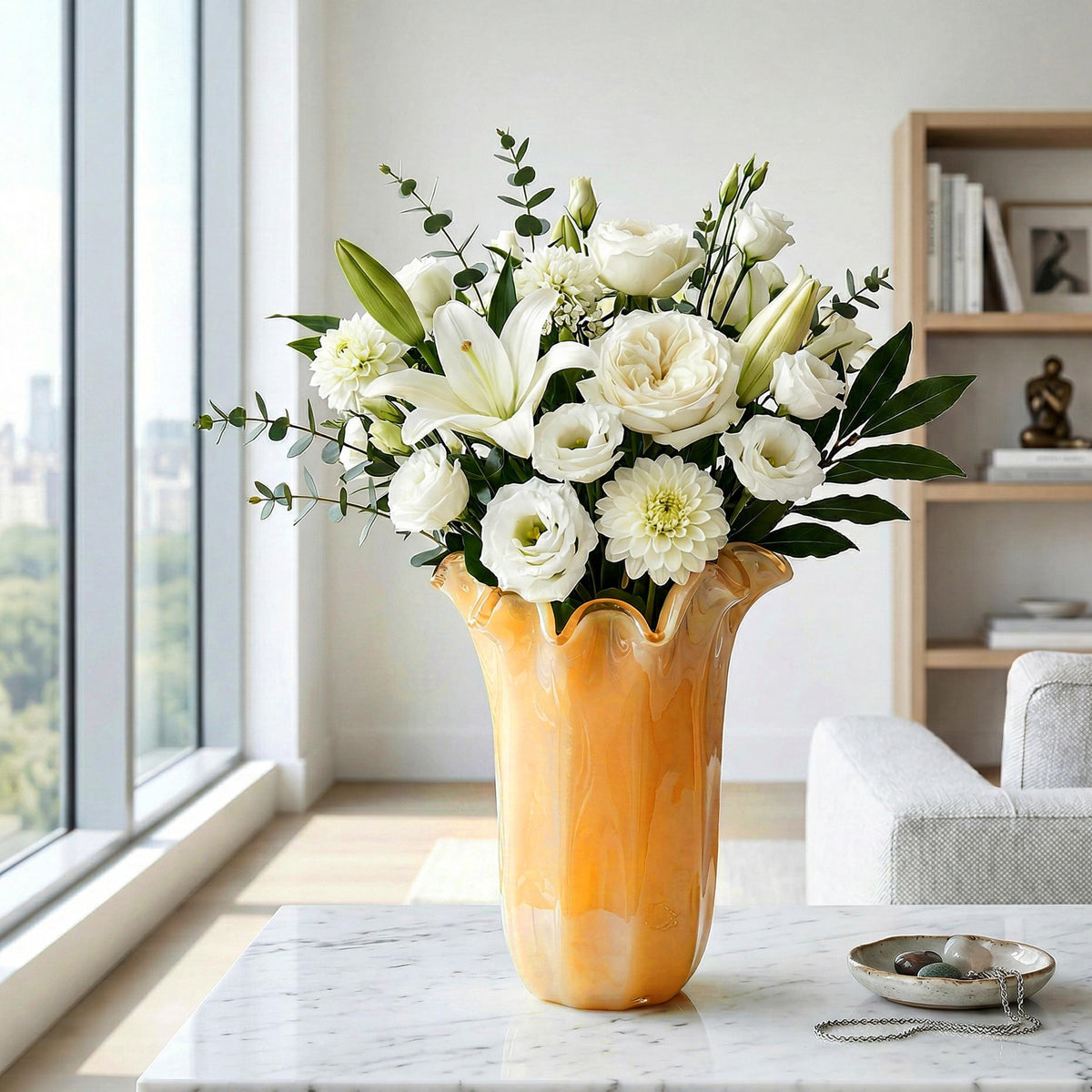 Murano Glass Vase | Certified Murano Glass | Made in Italy | Decorative Vase | Collection Fazzoletto Grande