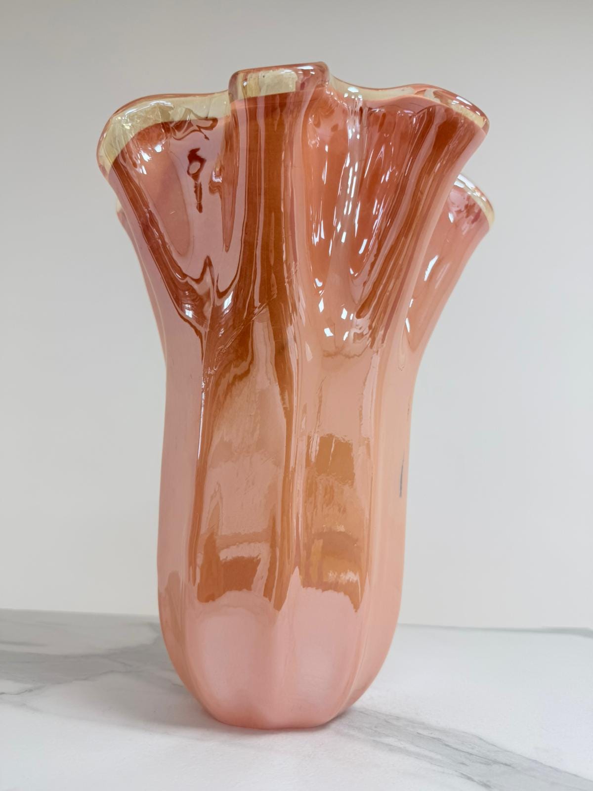 Murano Glass Vase | Certified Murano Glass | Made in Italy | Decorative Vase | Collection Fazzoletto Grande