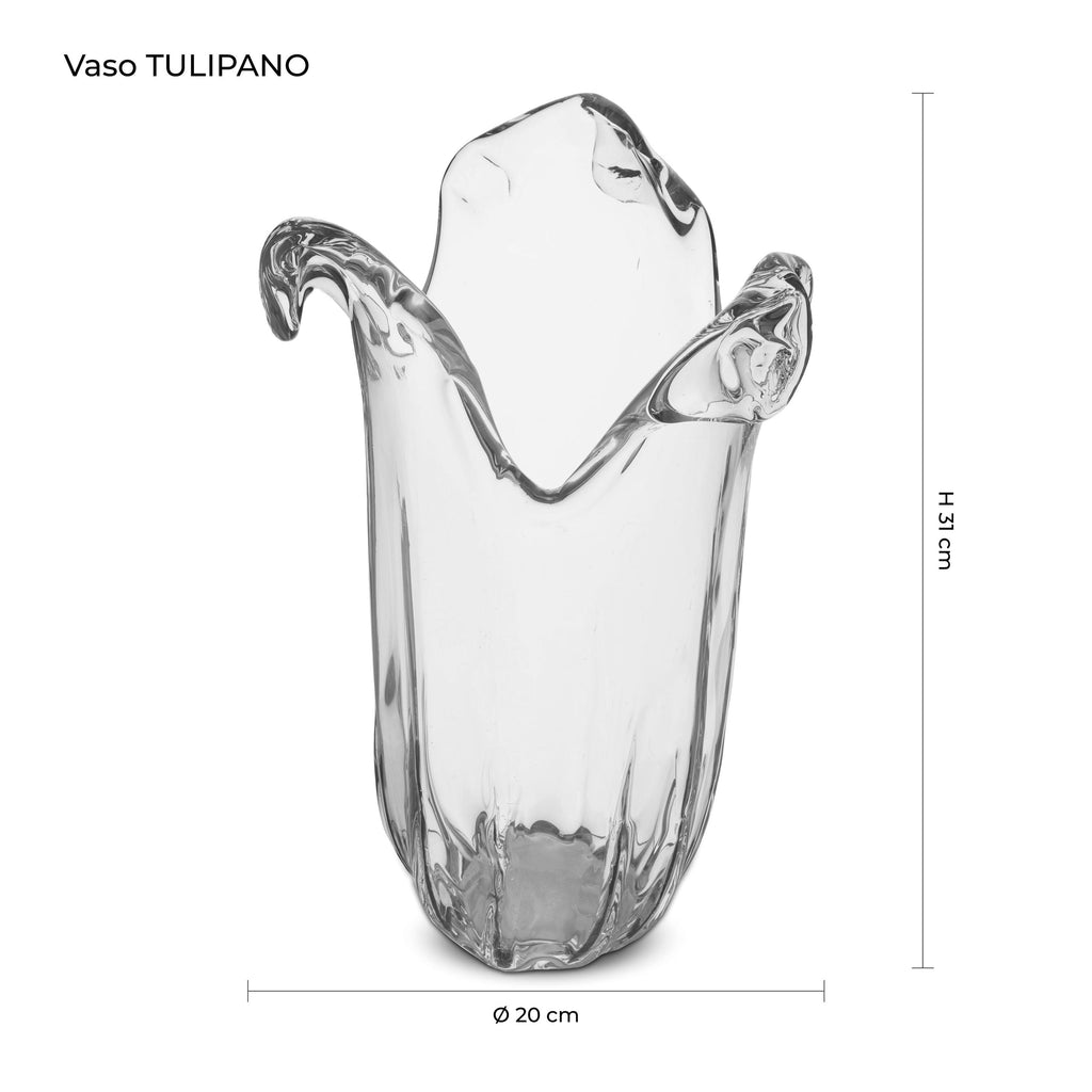 Murano Glass Vase | Certified Murano Glass | Made in Italy | Decorative Vase | Collection Tulipano Grande