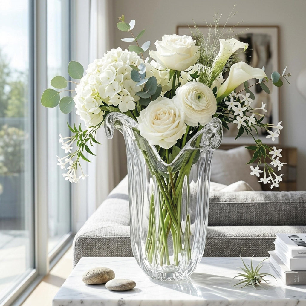 Murano Glass Vase | Certified Murano Glass | Made in Italy | Decorative Vase | Collection Tulipano Grande