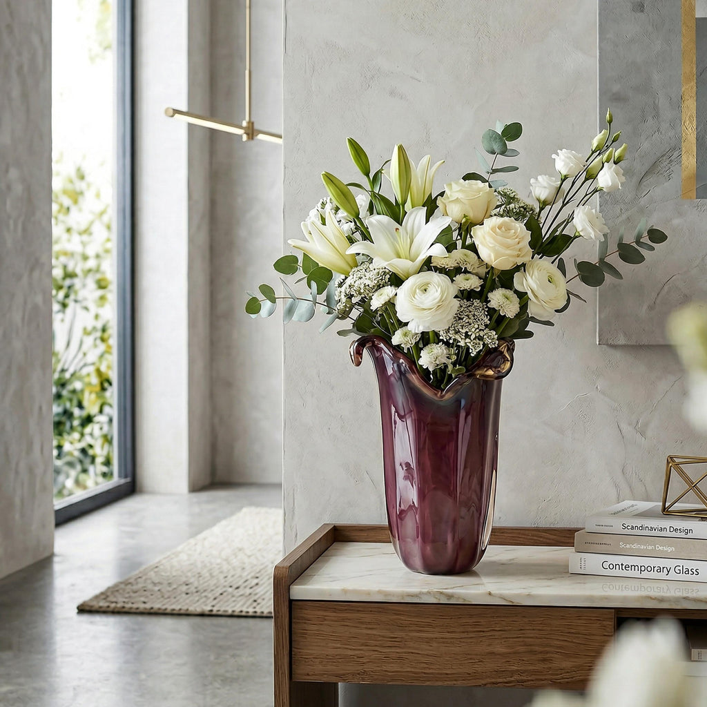 Murano Glass Vase | Certified Murano Glass | Made in Italy | Decorative Vase | Collection Tulipano Grande