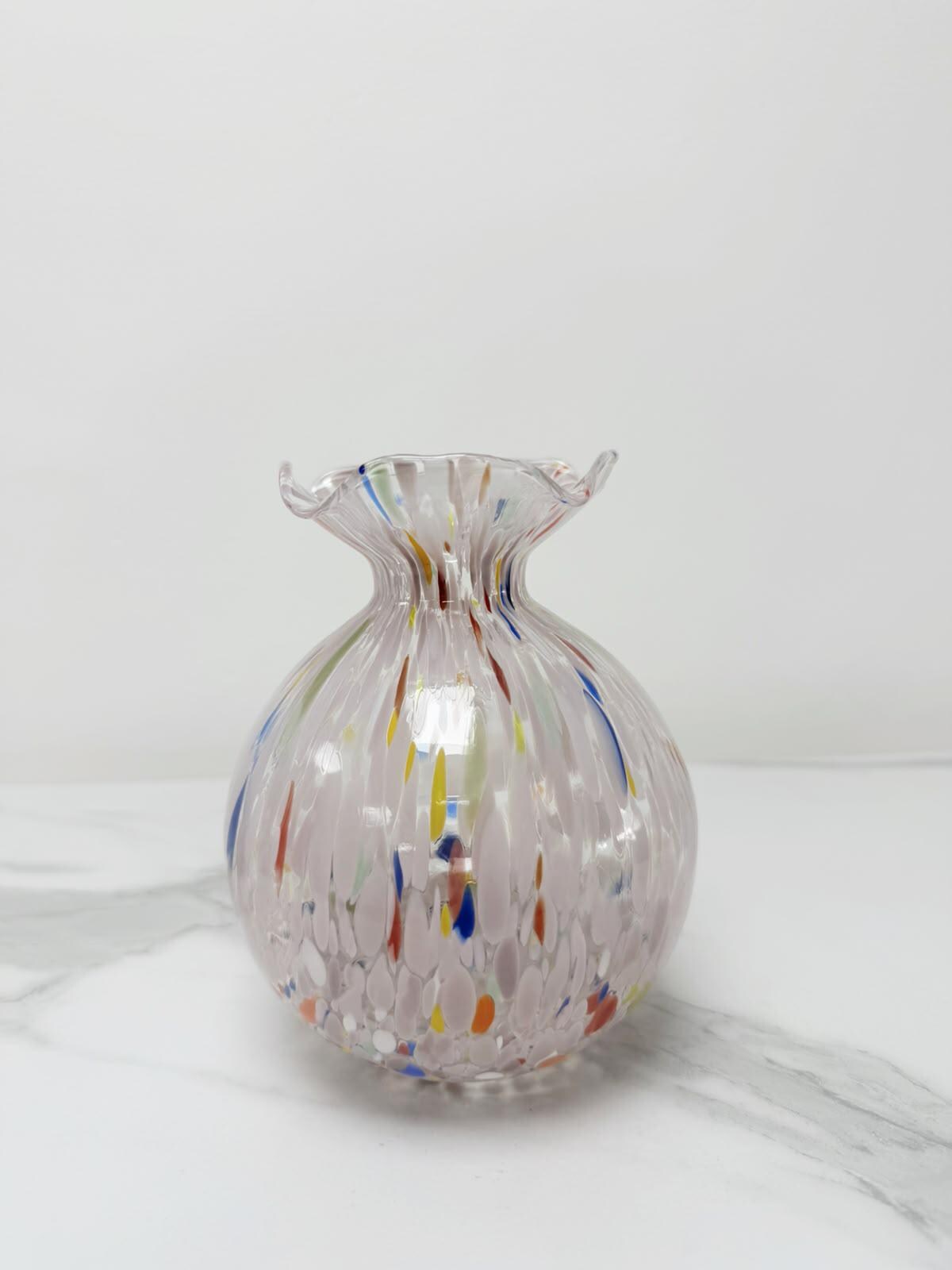 Murano Glass Vase | Certified Murano Glass | Made in Italy | Decorative Vase | Collection Smeraldo