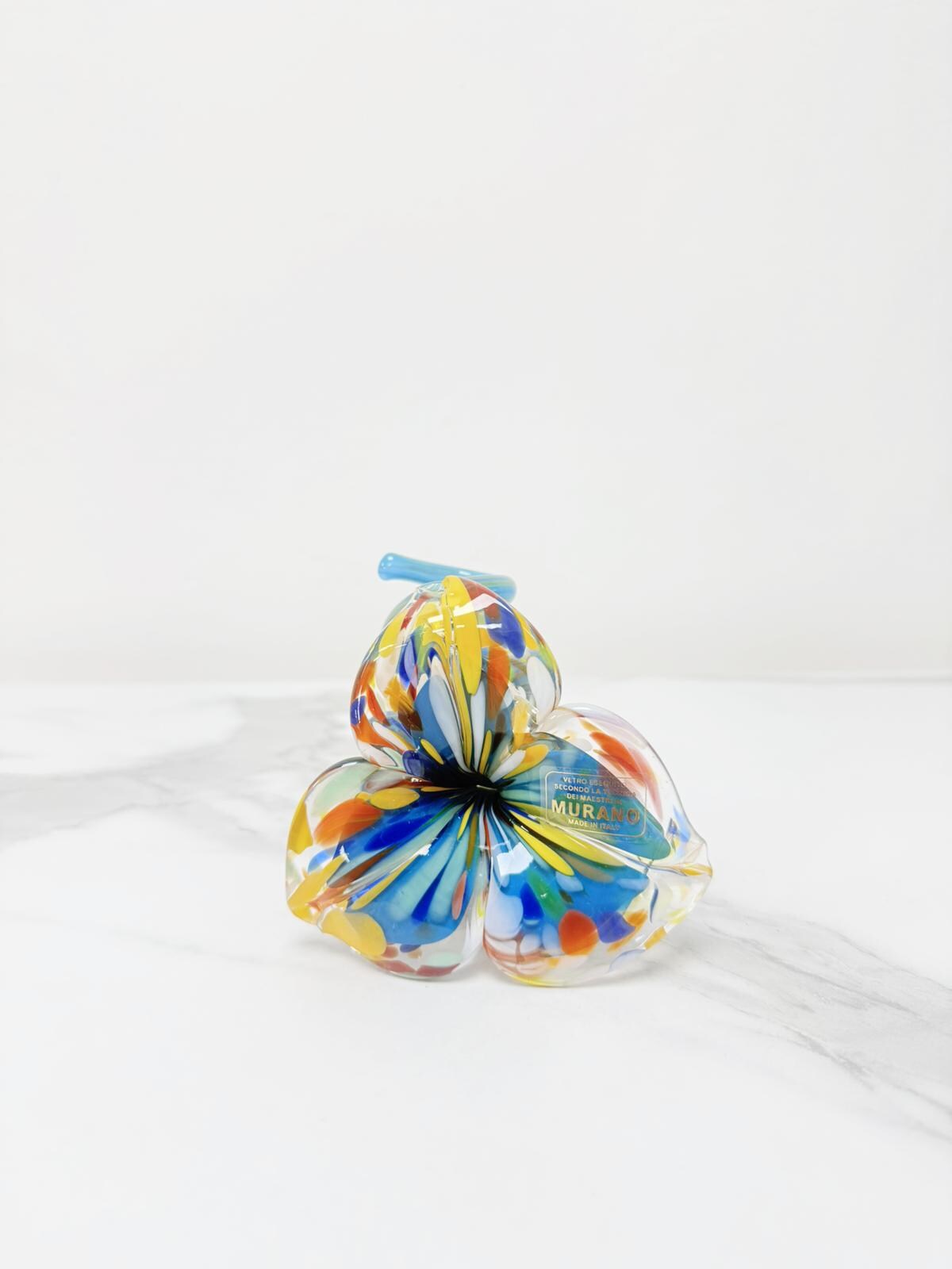 Murano Glass Flower Candle Holder | Certified Murano Glass | Made in Italy | Handmade | Collection 3 petali Mignon