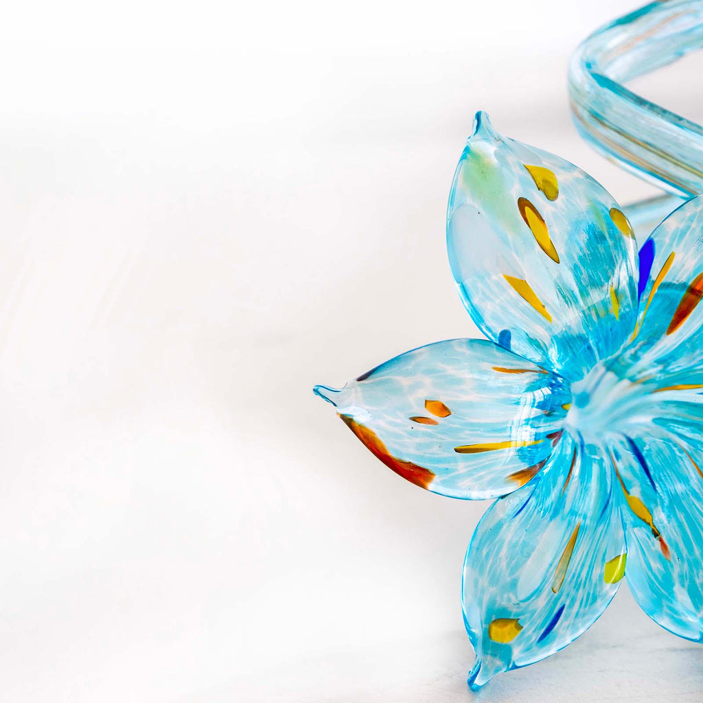 Murano Glass Flower Candle Holder | Certified Murano Glass | Made in Italy | Handmade | Collection 6 Petali
