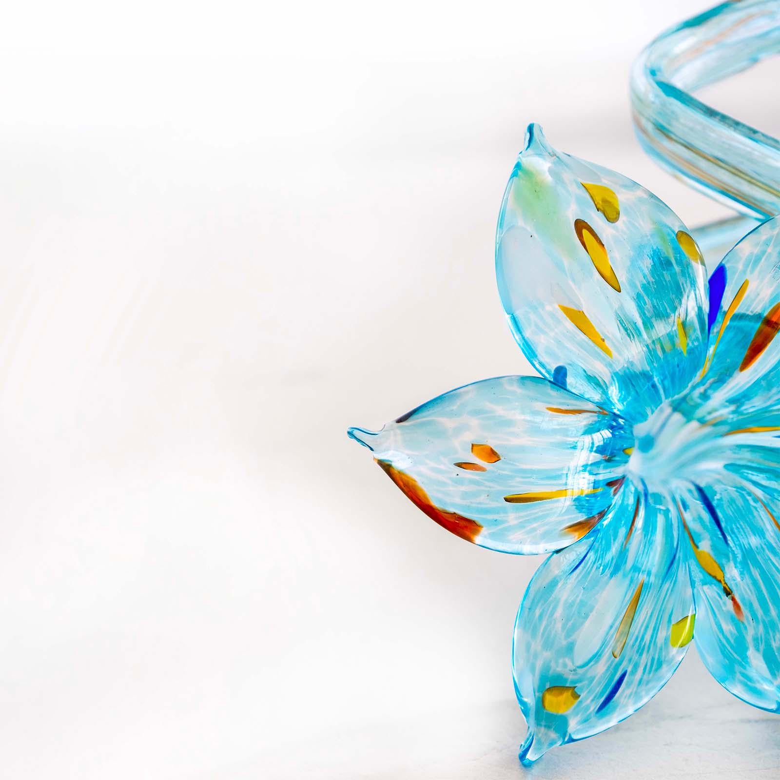 Murano Glass Flower Candle Holder | Certified Murano Glass | Made in Italy | Handmade | Collection 6 Petali