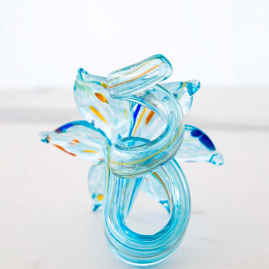 Murano Glass Flower Candle Holder | Certified Murano Glass | Made in Italy | Handmade | Collection 6 Petali