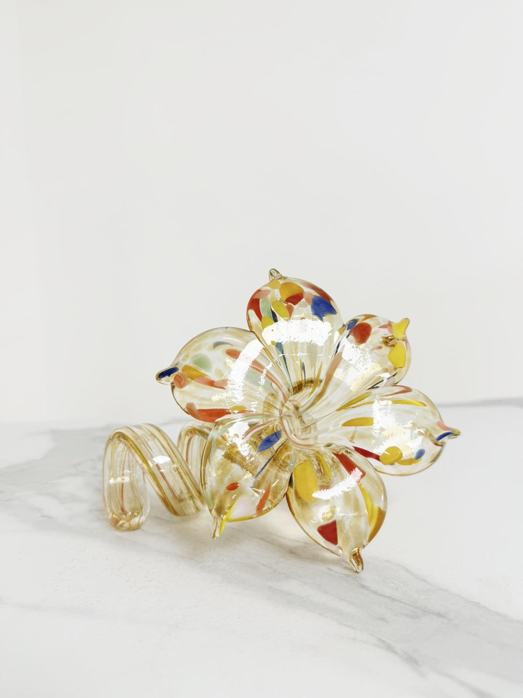 Murano Glass Flower Candle Holder | Certified Murano Glass | Made in Italy | Handmade | Collection 6 Petali