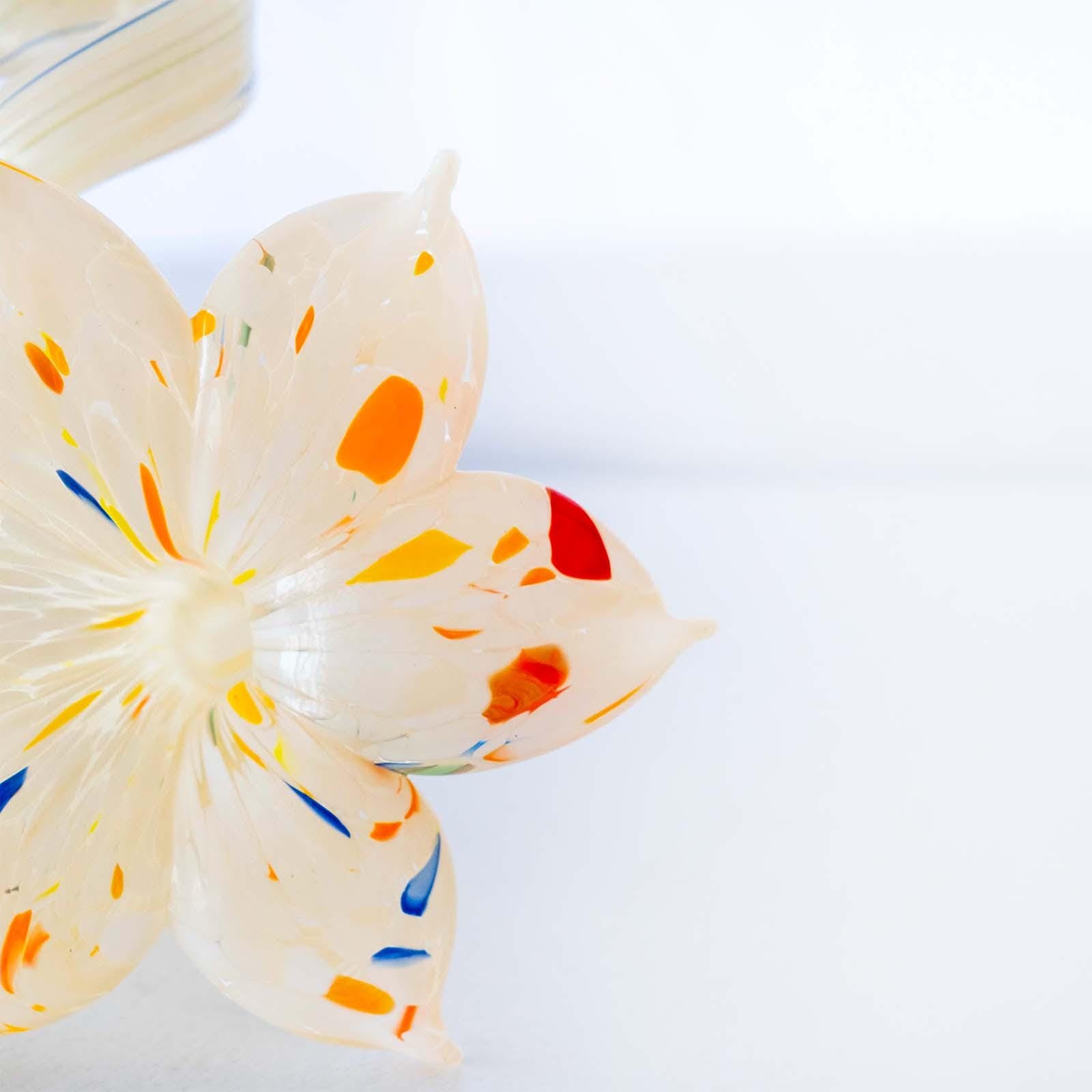Murano Glass Flower Candle Holder | Certified Murano Glass | Made in Italy | Handmade | Collection 6 Petali