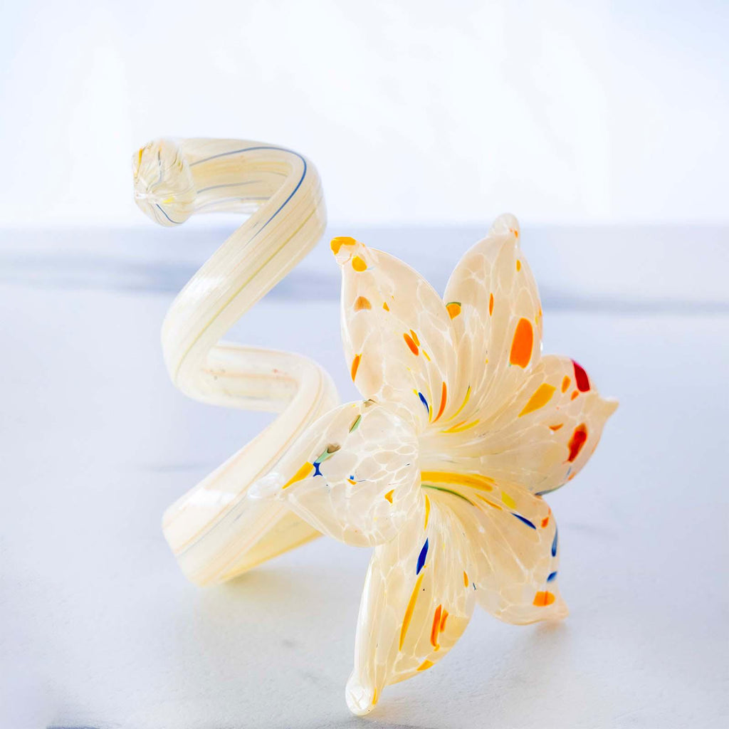 Murano Glass Flower Candle Holder | Certified Murano Glass | Made in Italy | Handmade | Collection 6 Petali