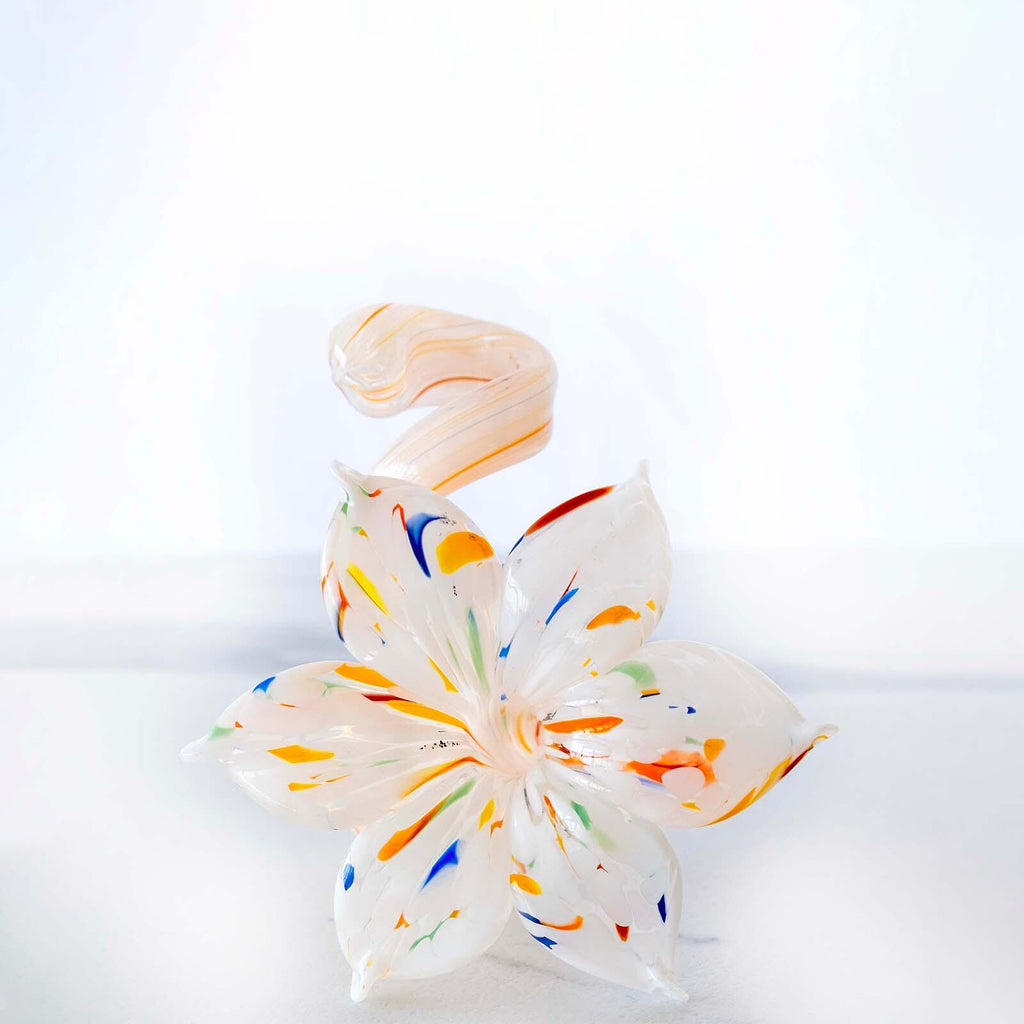 Murano Glass Flower Candle Holder | Certified Murano Glass | Made in Italy | Handmade | Collection 6 Petali