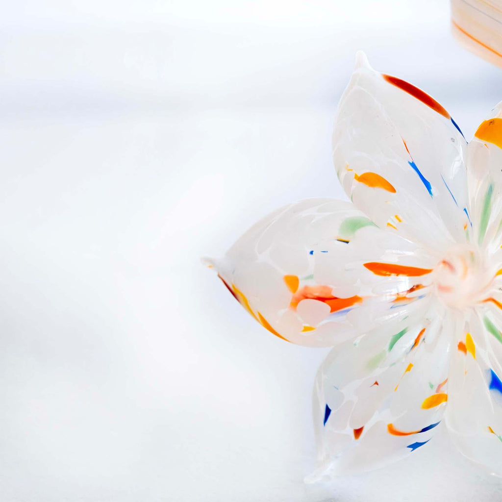 Murano Glass Flower Candle Holder | Certified Murano Glass | Made in Italy | Handmade | Collection 6 Petali