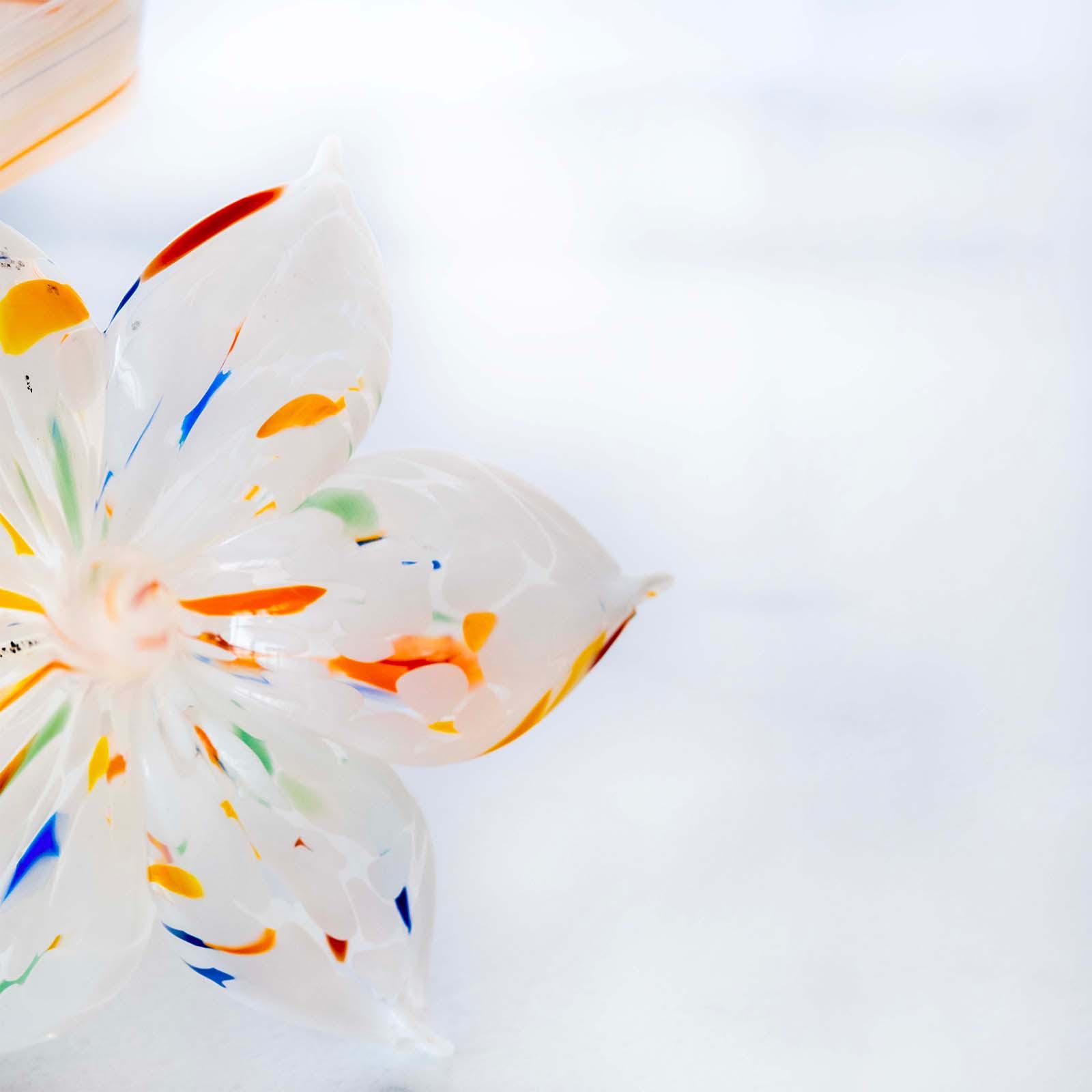 Murano Glass Flower Candle Holder | Certified Murano Glass | Made in Italy | Handmade | Collection 6 Petali