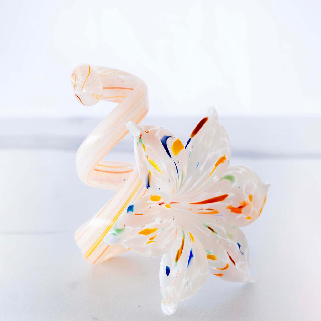 Murano Glass Flower Candle Holder | Certified Murano Glass | Made in Italy | Handmade | Collection 6 Petali
