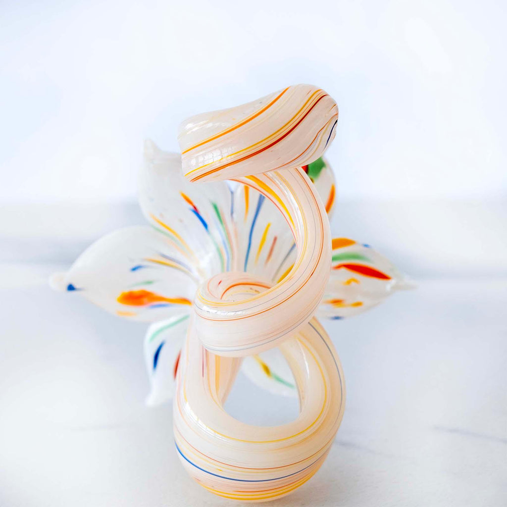 Murano Glass Flower Candle Holder | Certified Murano Glass | Made in Italy | Handmade | Collection 6 Petali