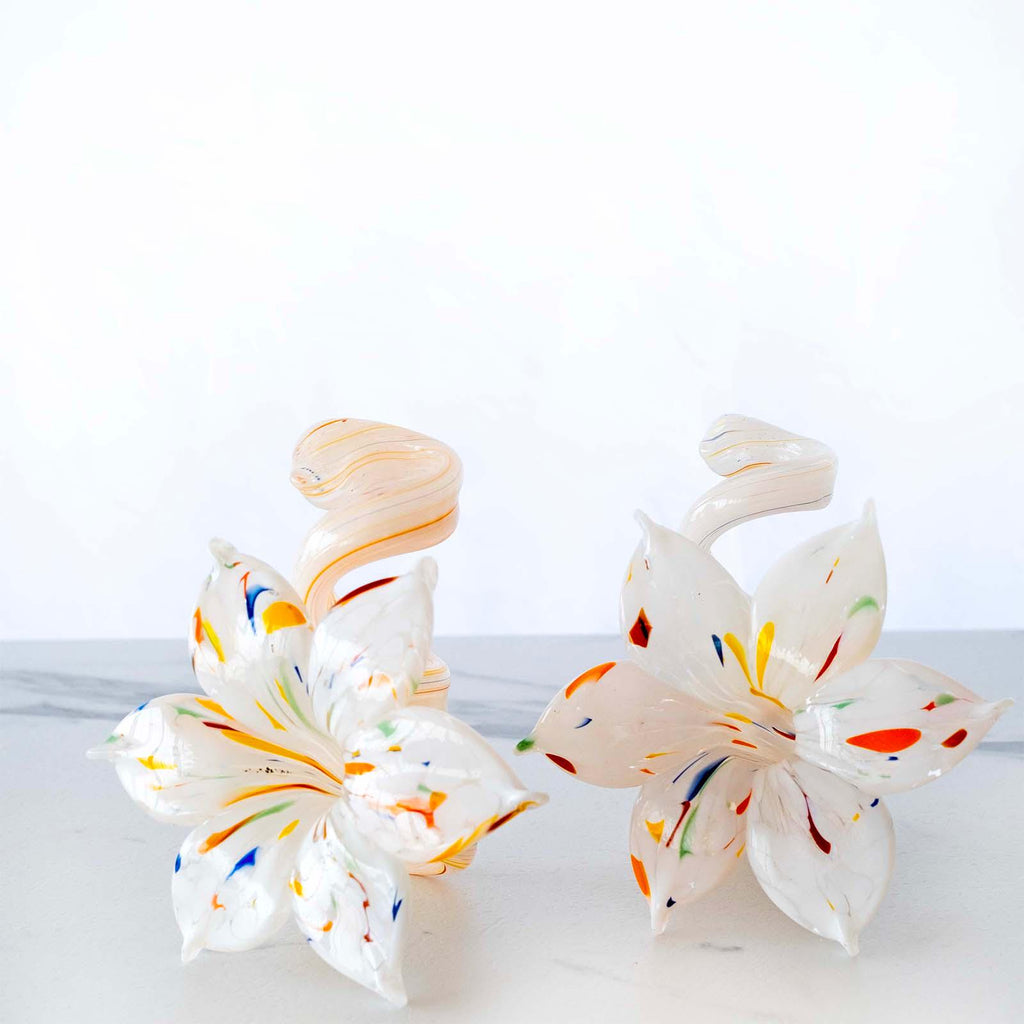 Murano Glass Flower Candle Holder | Certified Murano Glass | Made in Italy | Handmade | Collection 6 Petali