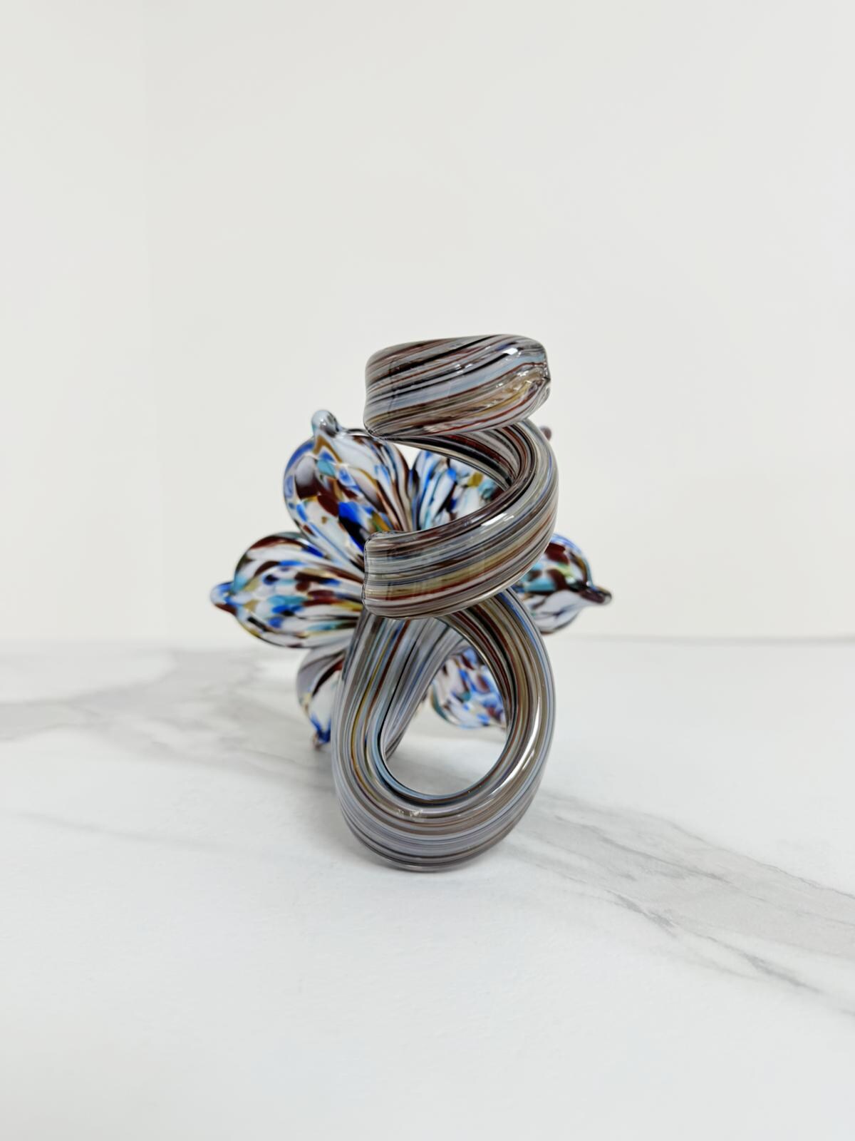 Murano Glass Flower Candle Holder | Certified Murano Glass | Made in Italy | Handmade | Collection 6 Petali