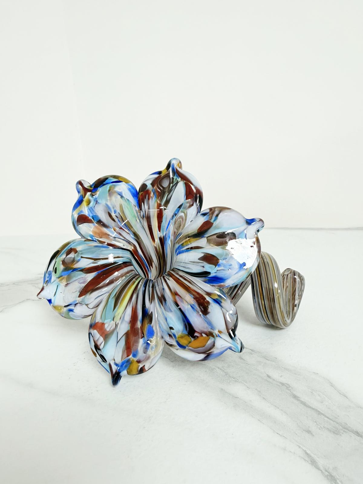 Murano Glass Flower Candle Holder | Certified Murano Glass | Made in Italy | Handmade | Collection 6 Petali