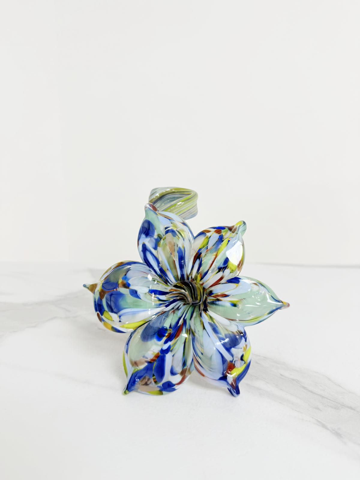 Murano Glass Flower Candle Holder | Certified Murano Glass | Made in Italy | Handmade | Collection 6 Petali