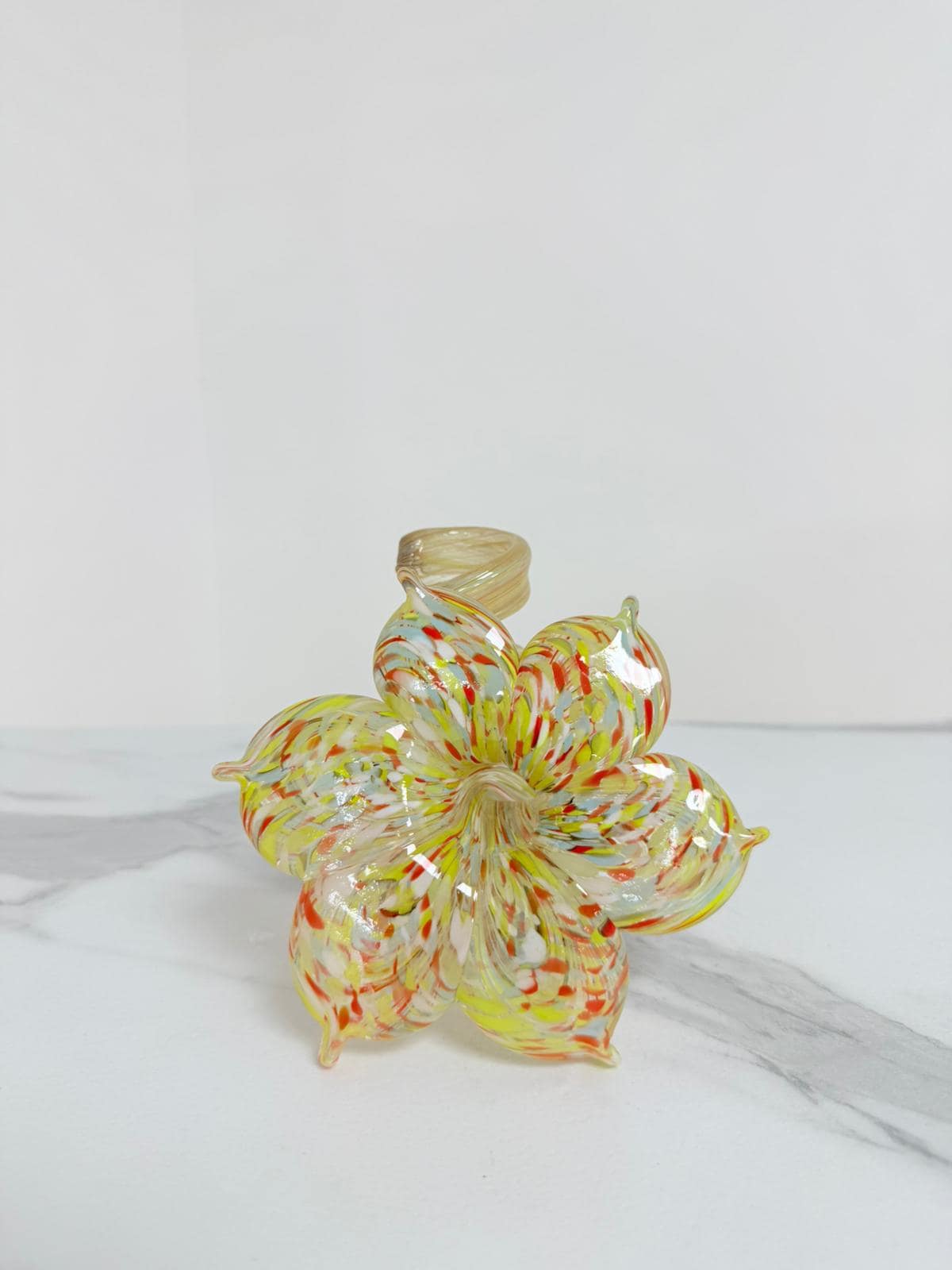 Murano Glass Flower Candle Holder | Certified Murano Glass | Made in Italy | Handmade | Collection 6 Petali