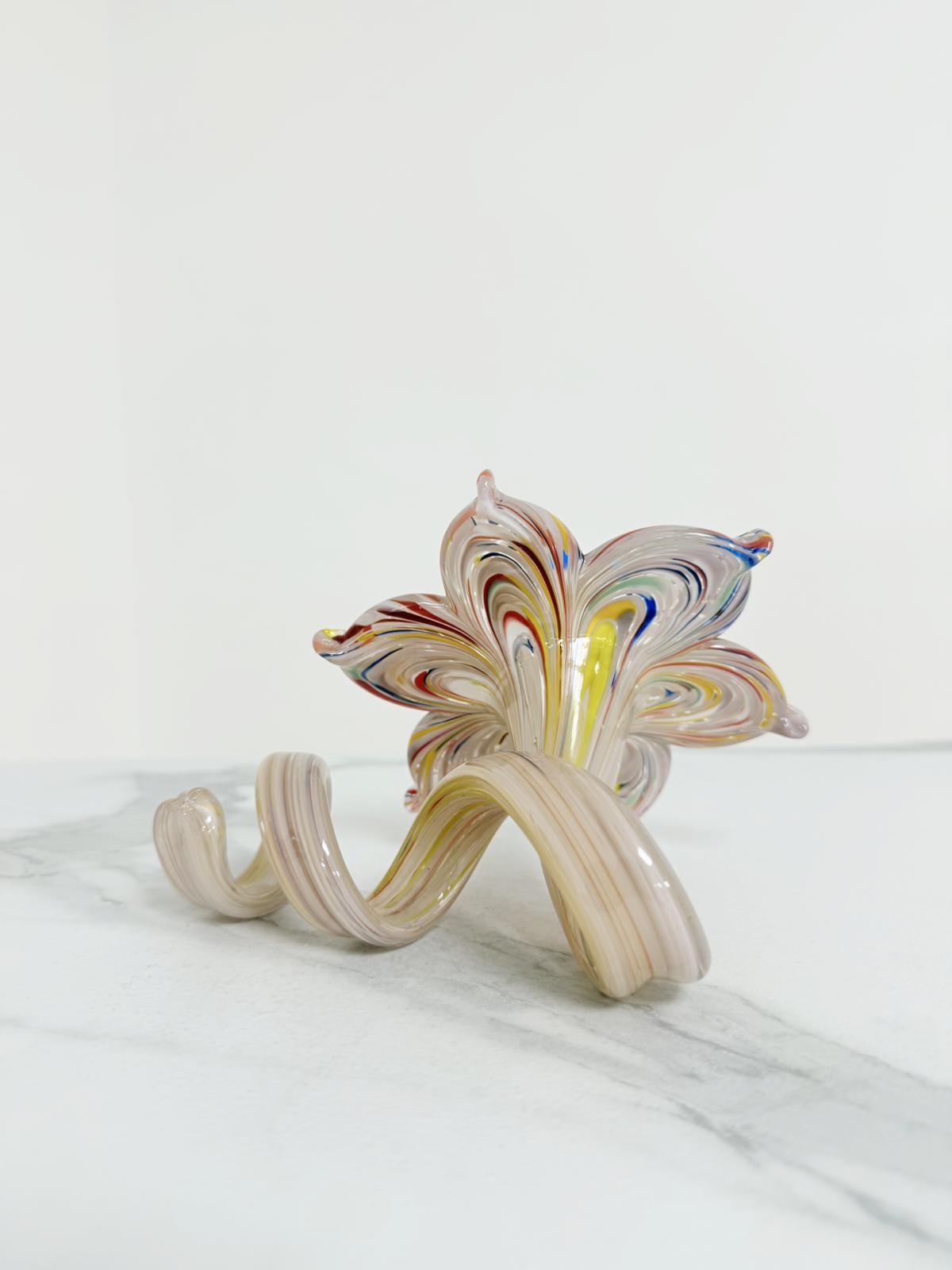 Murano Glass Flower Candle Holder | Certified Murano Glass | Made in Italy | Handmade | Collection 6 Petali